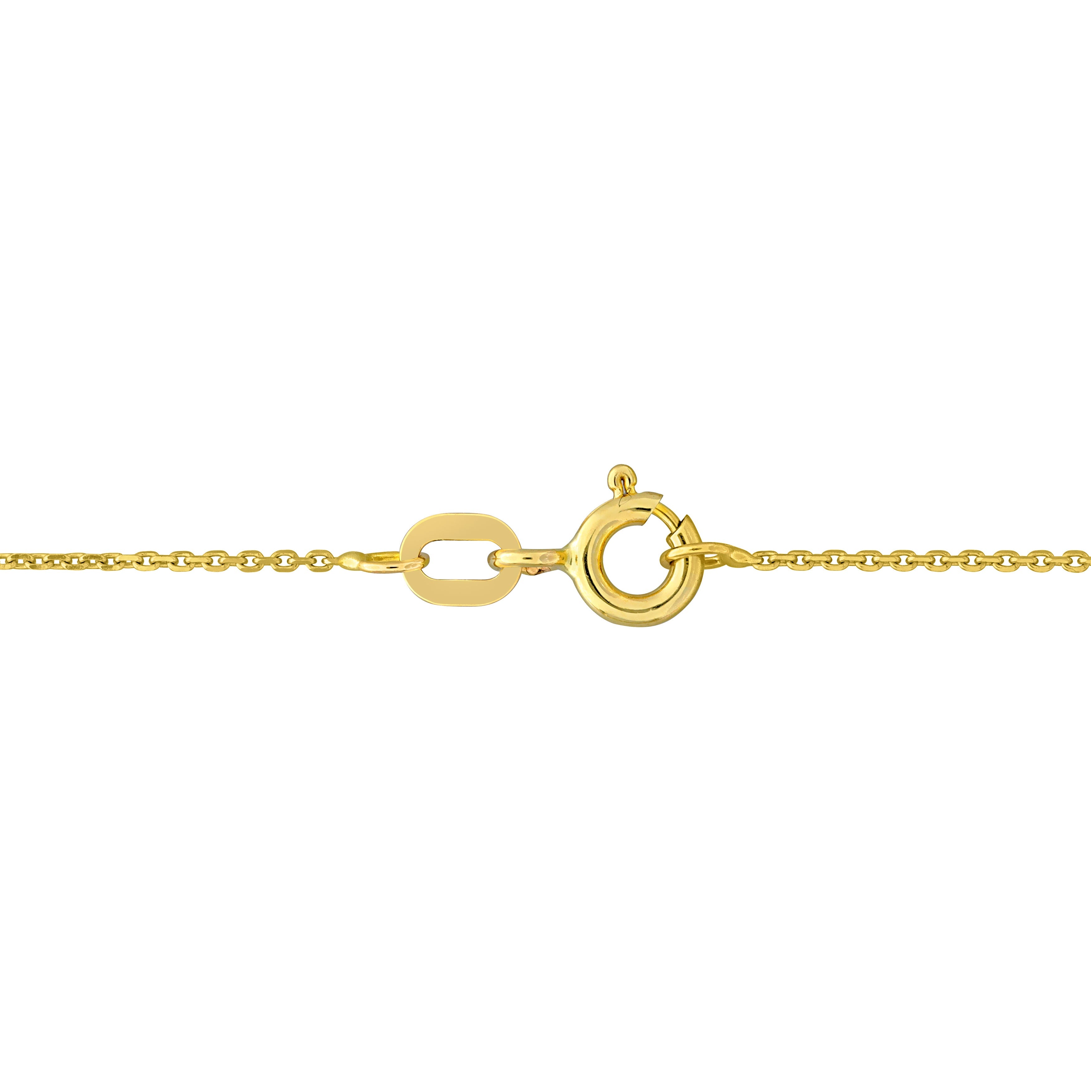 Diamond Accent Bow Necklace in 10k Yellow Gold Jewelry Lord & Taylor