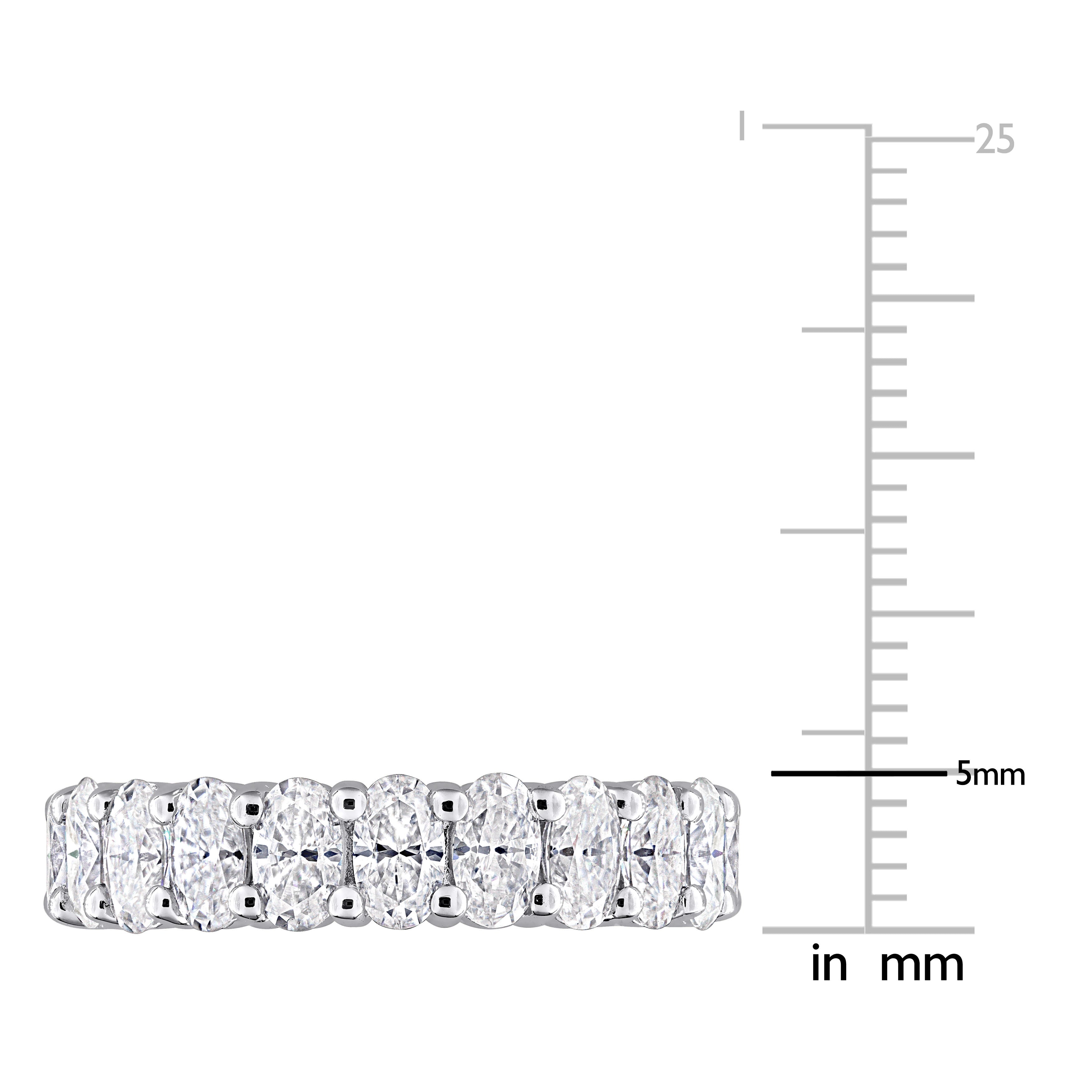 4 1/5ct DEW Moissanite Oval Eternity Ring in Sterling Silver Jewelry Lord & Taylor