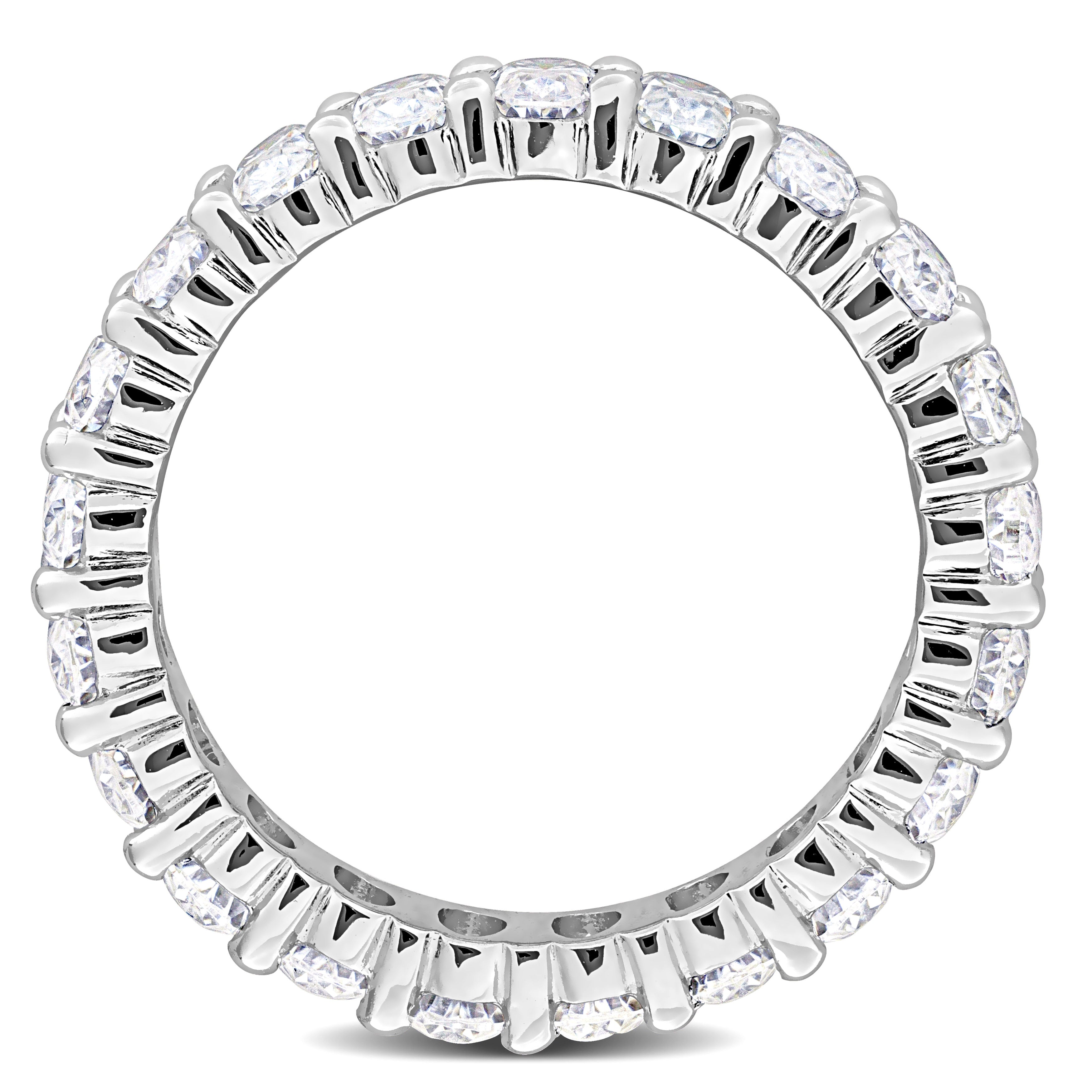 4 1/5ct DEW Moissanite Oval Eternity Ring in Sterling Silver Jewelry Lord & Taylor