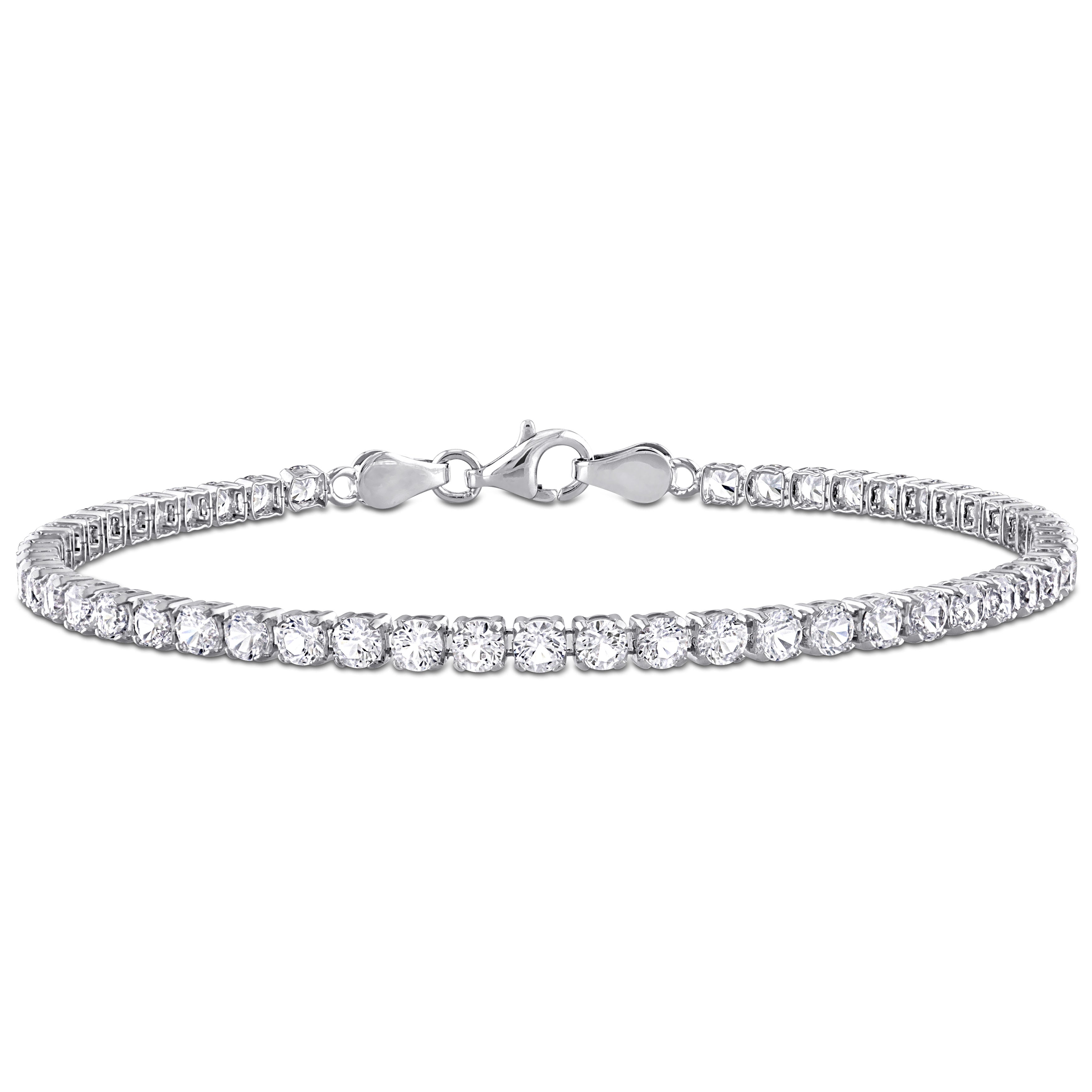 6 1/8ct TGW Lab-Created White Sapphire Tennis Bracelet in Sterling Silver Jewelry Lord & Taylor