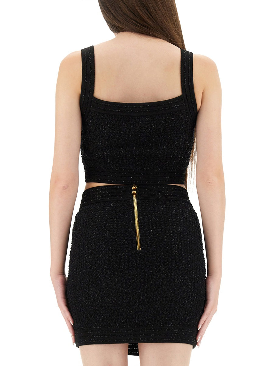 TWEED TOP Balmain BLACK 36
