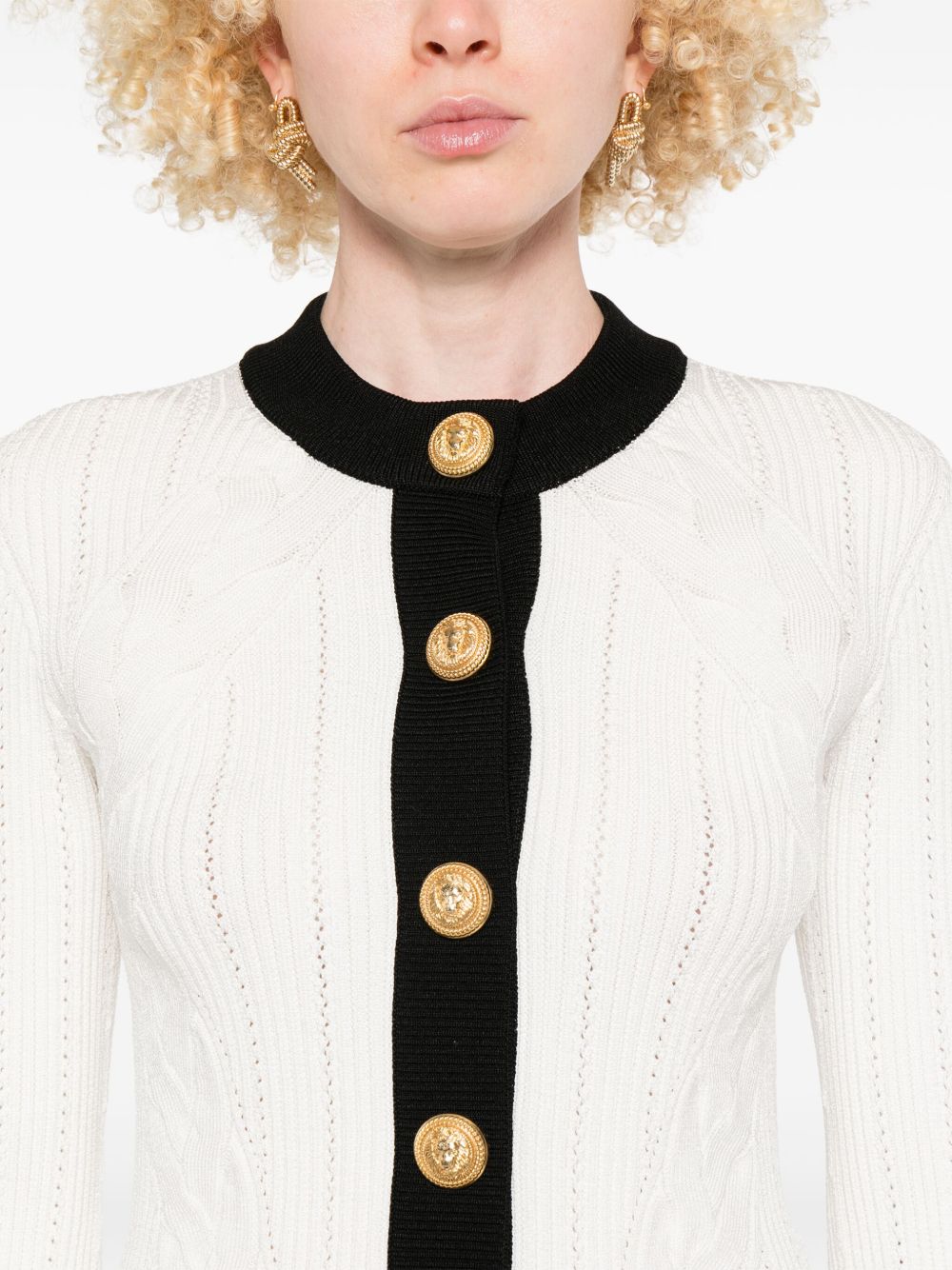 KNITTED CREWNECK CARDIGAN Balmain