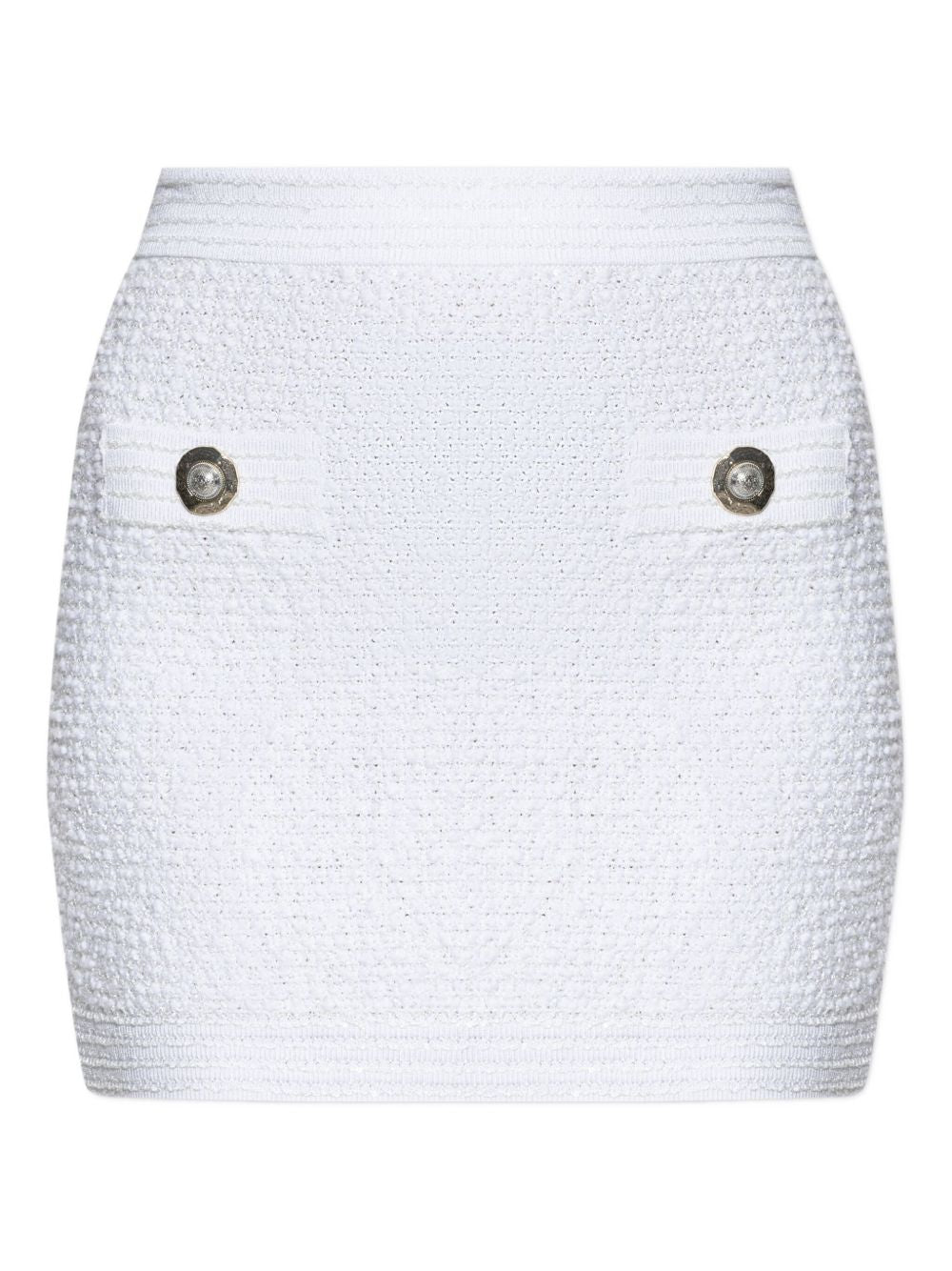 TWEED MINI SKIRT Balmain WHITE 36
