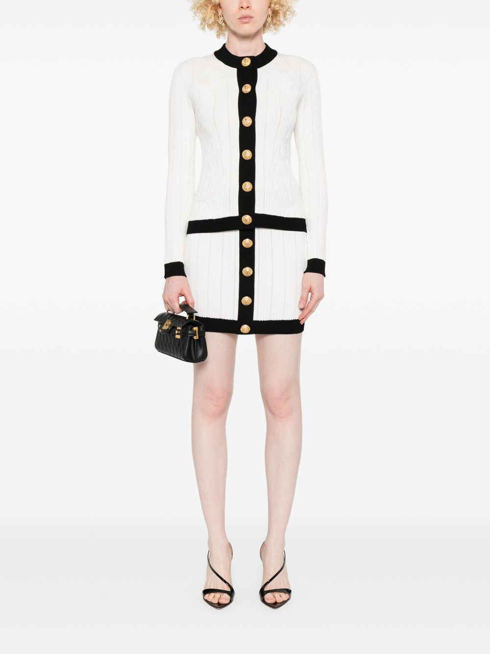 KNITTED BUTTONED MINI SKIRT Balmain