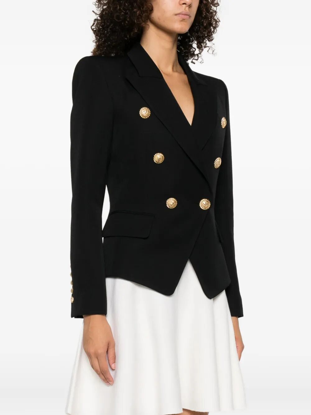DOUBLE-BREASTED WOOL FITTED JACKET Balmain