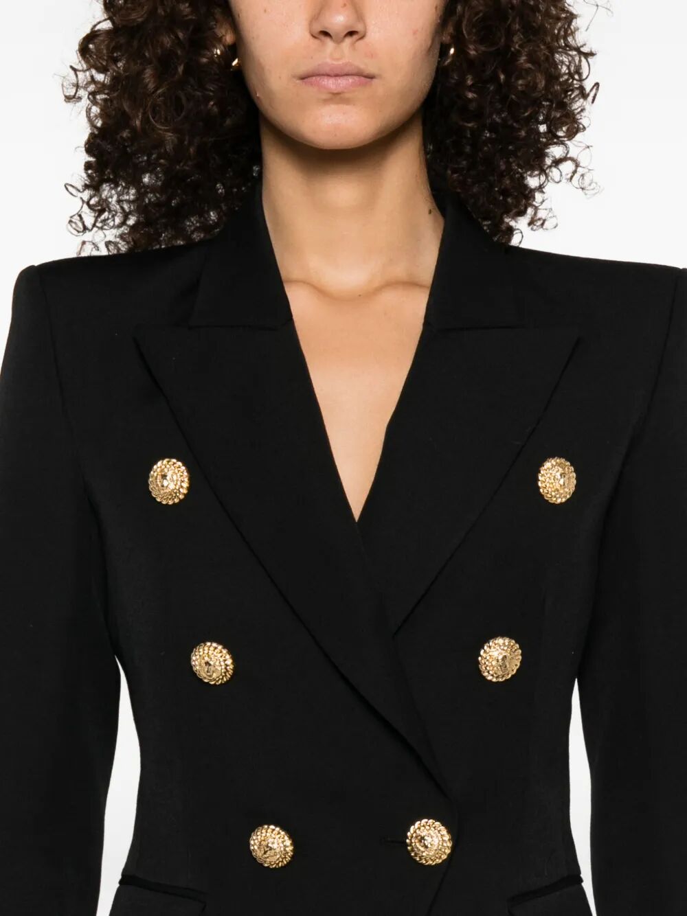 DOUBLE-BREASTED WOOL FITTED JACKET Balmain