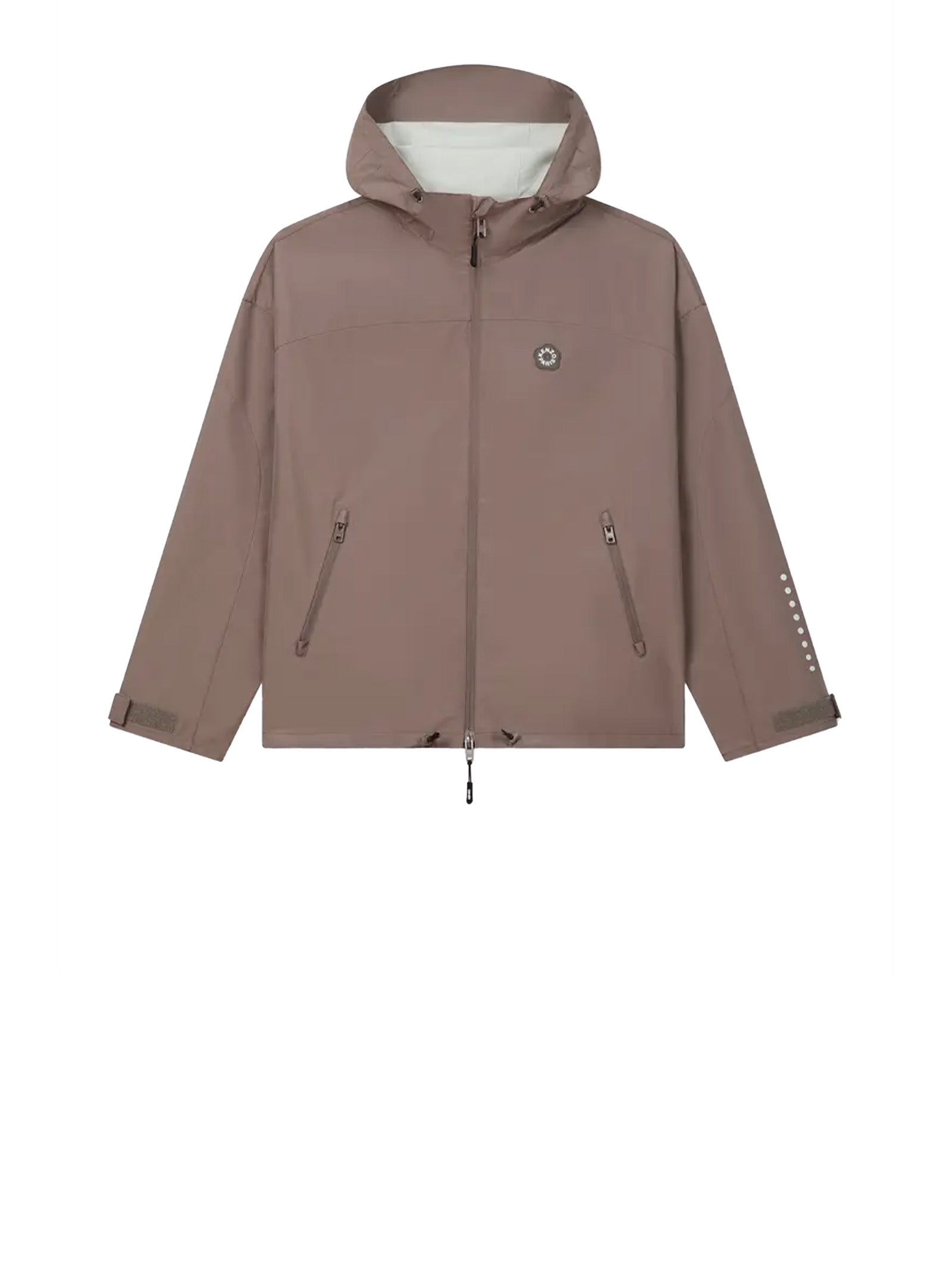 DOVE GREY ZIP-UP JACKET WITH HOOD Kenzo BEIGE S