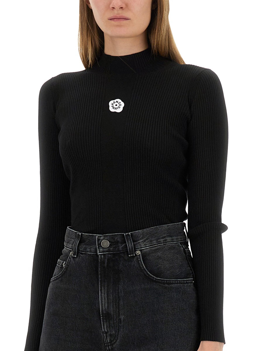 BLACK VISCOSE POLYESTER TOPS Kenzo