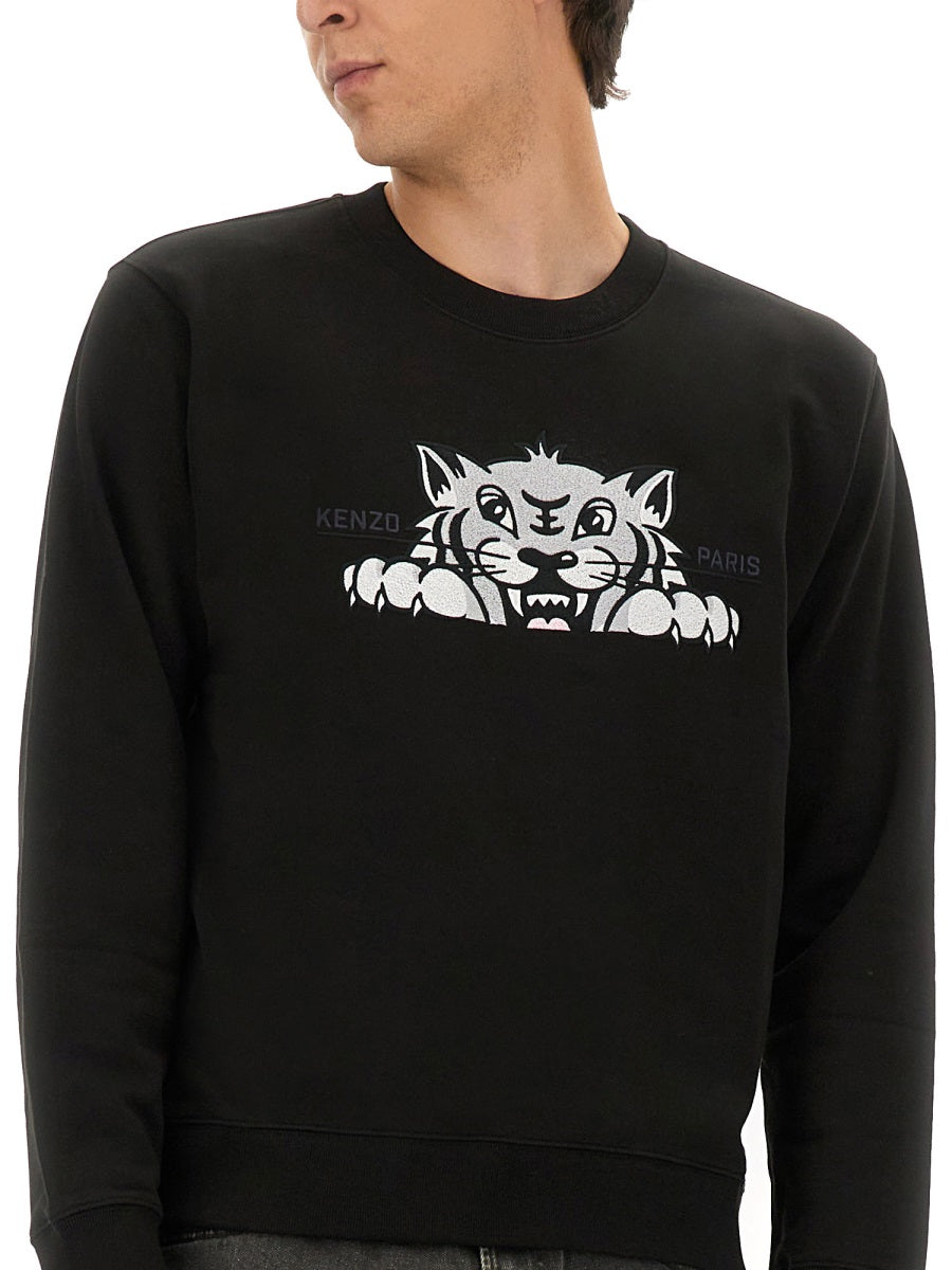 BLACK COTTON SWEATSHIRTS Kenzo