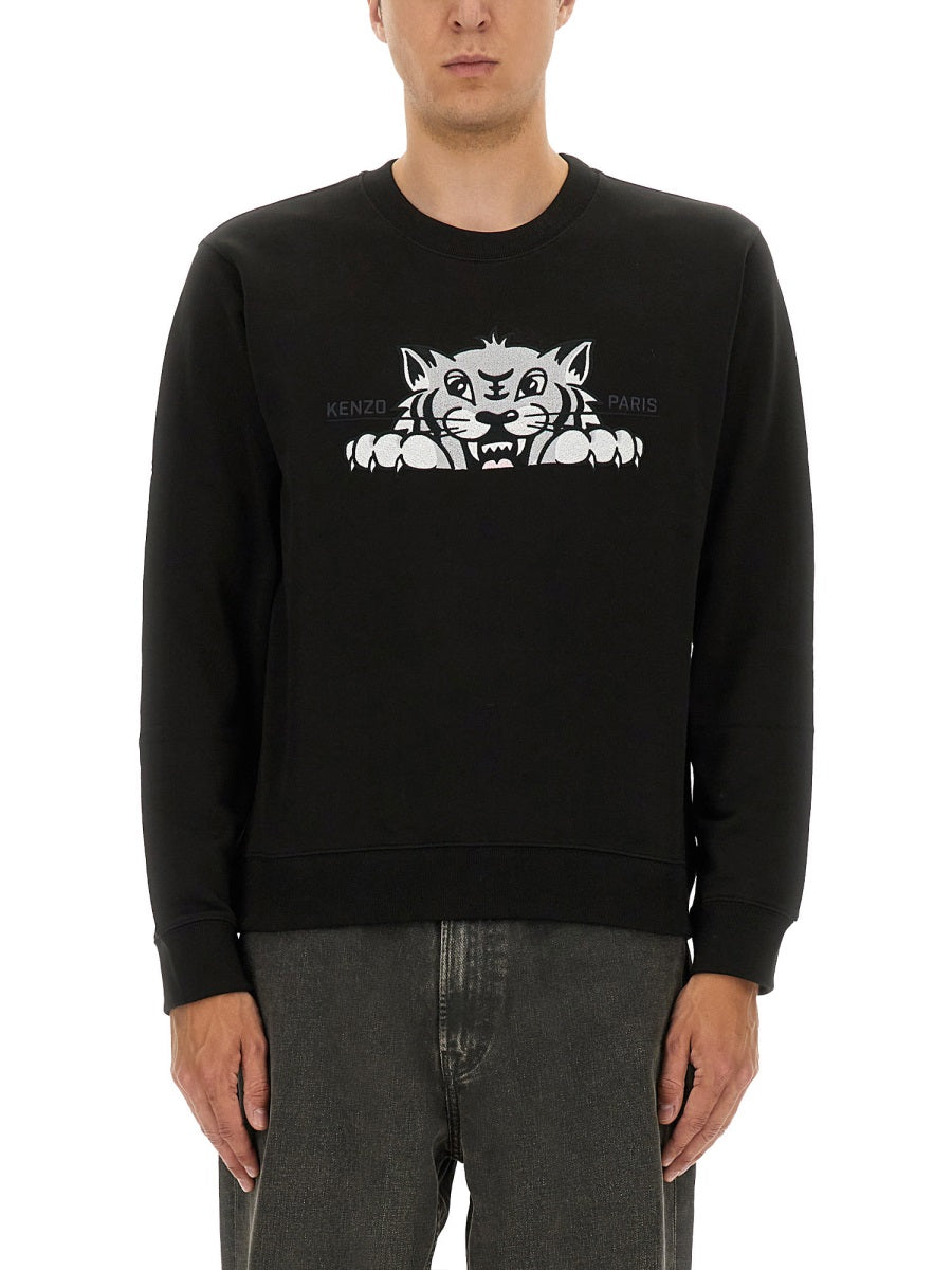 BLACK COTTON SWEATSHIRTS Kenzo