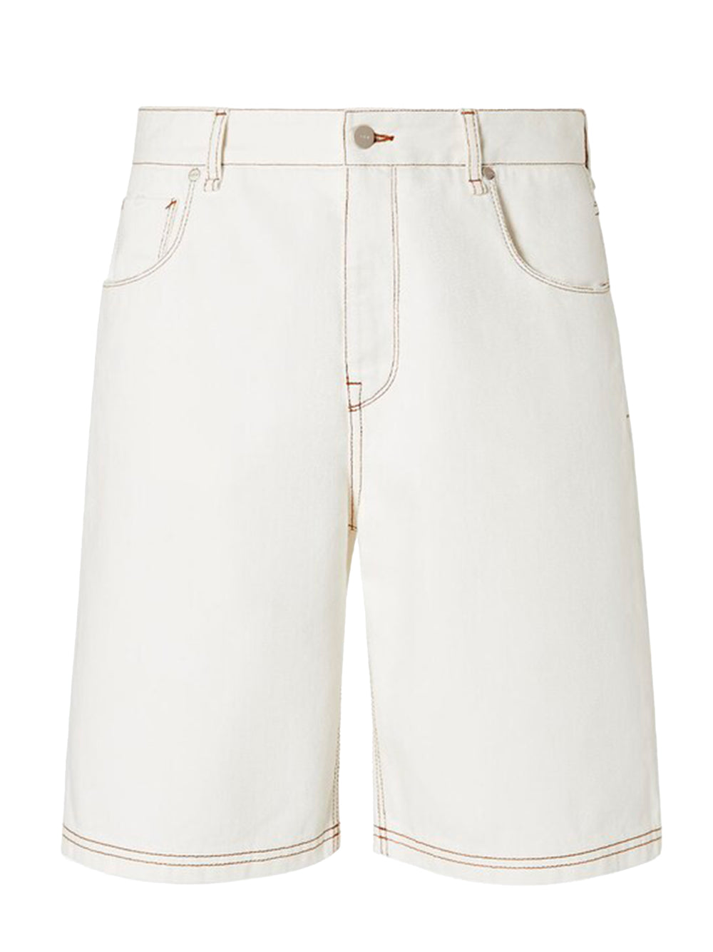WHITE DENIM BERMUDA SHORTS Fendi WHITE 31