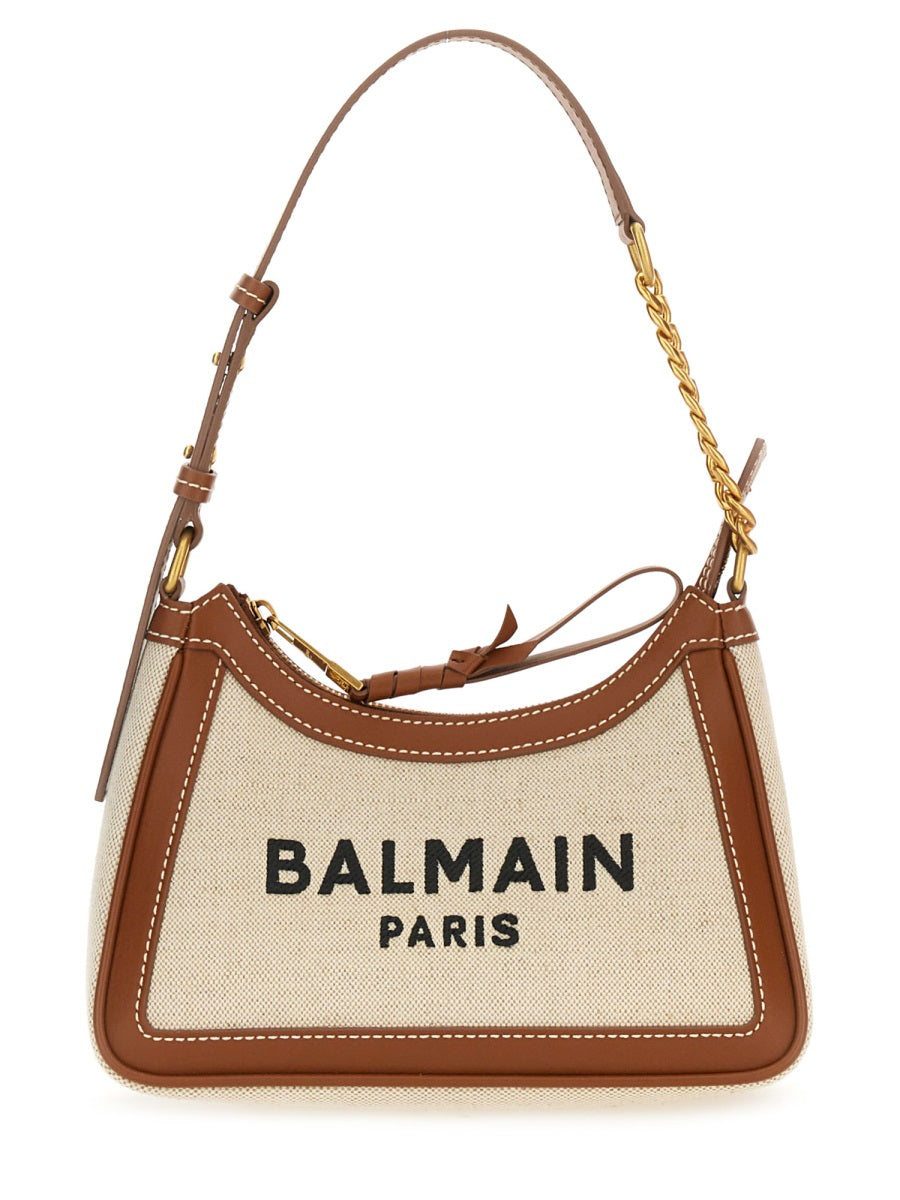 B-ARMY CANVAS SHOULDER BAG Balmain LEATHER BROWN UNI