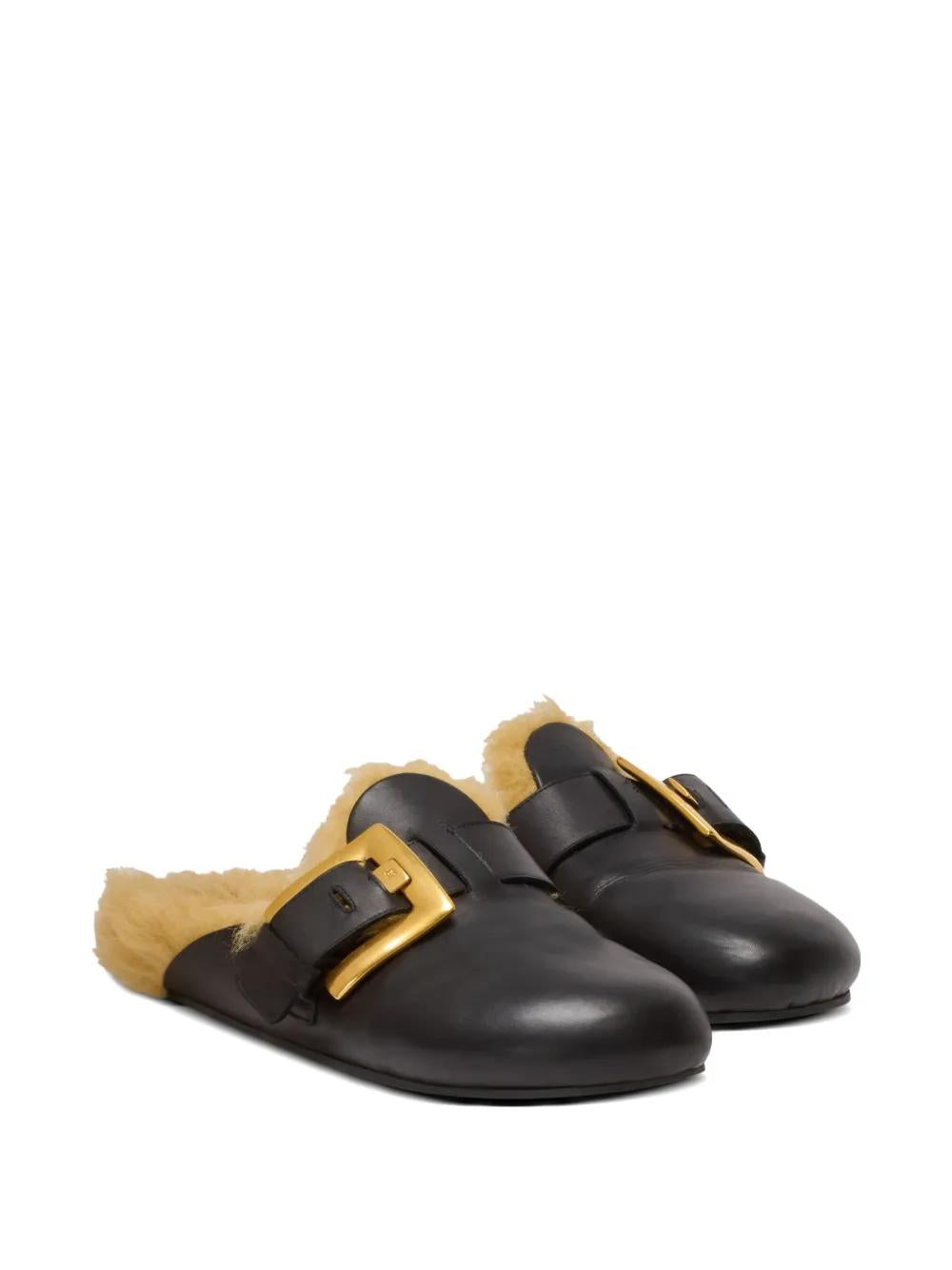 FAUX FUR LINED MULES Balmain