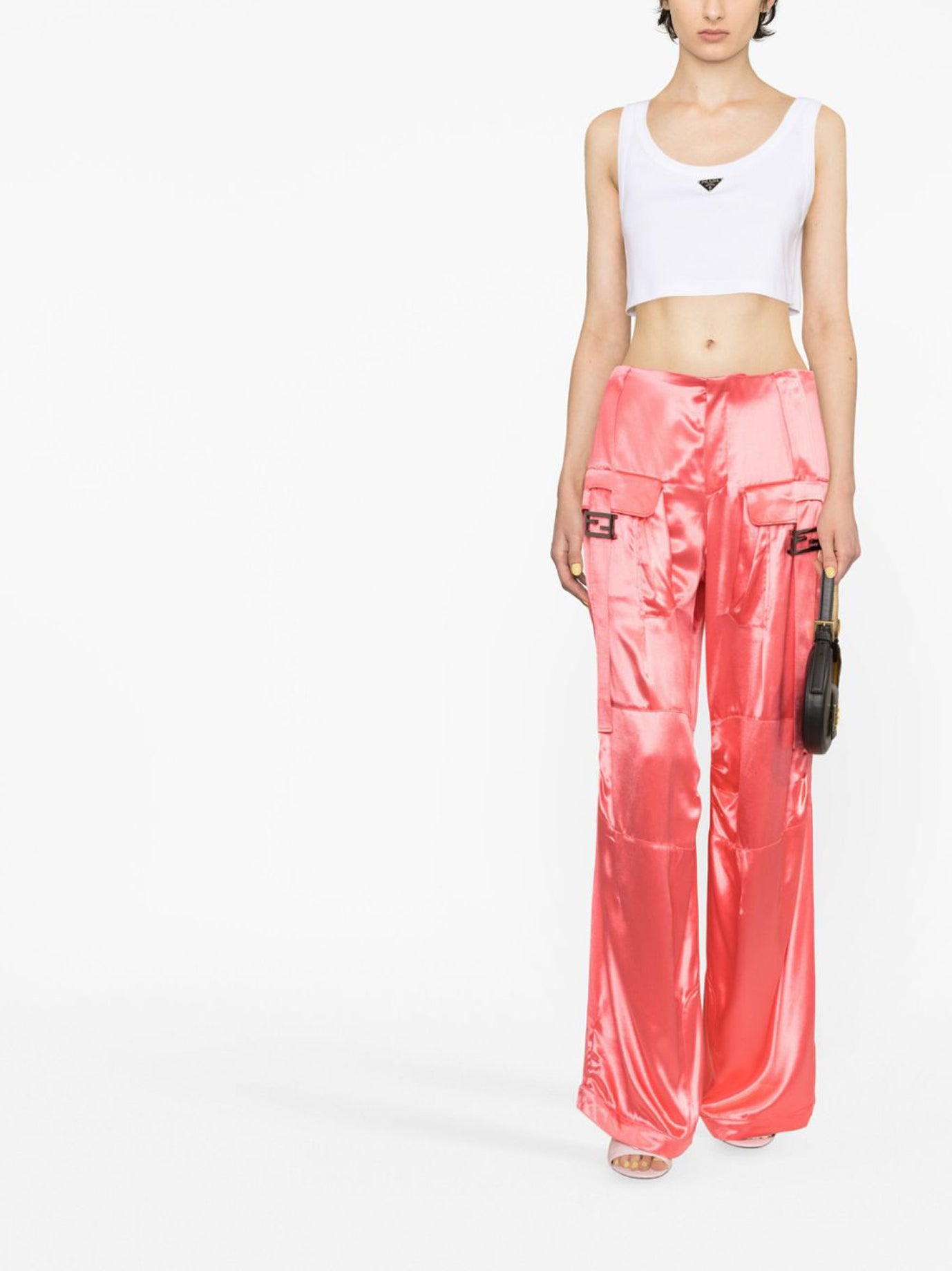 VISCOSE PINK TROUSERS Fendi