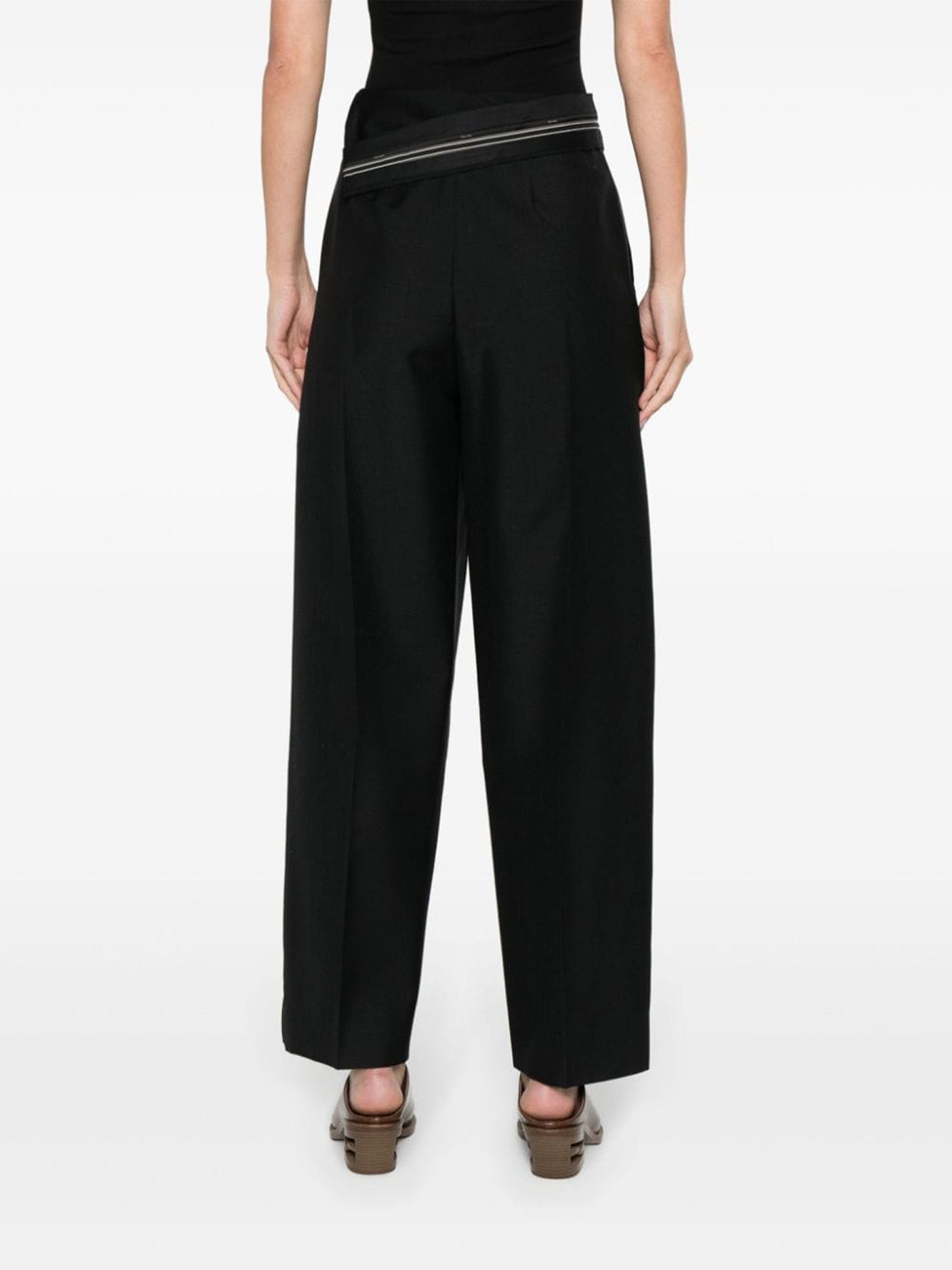 BLACK WOOL TROUSERS Fendi