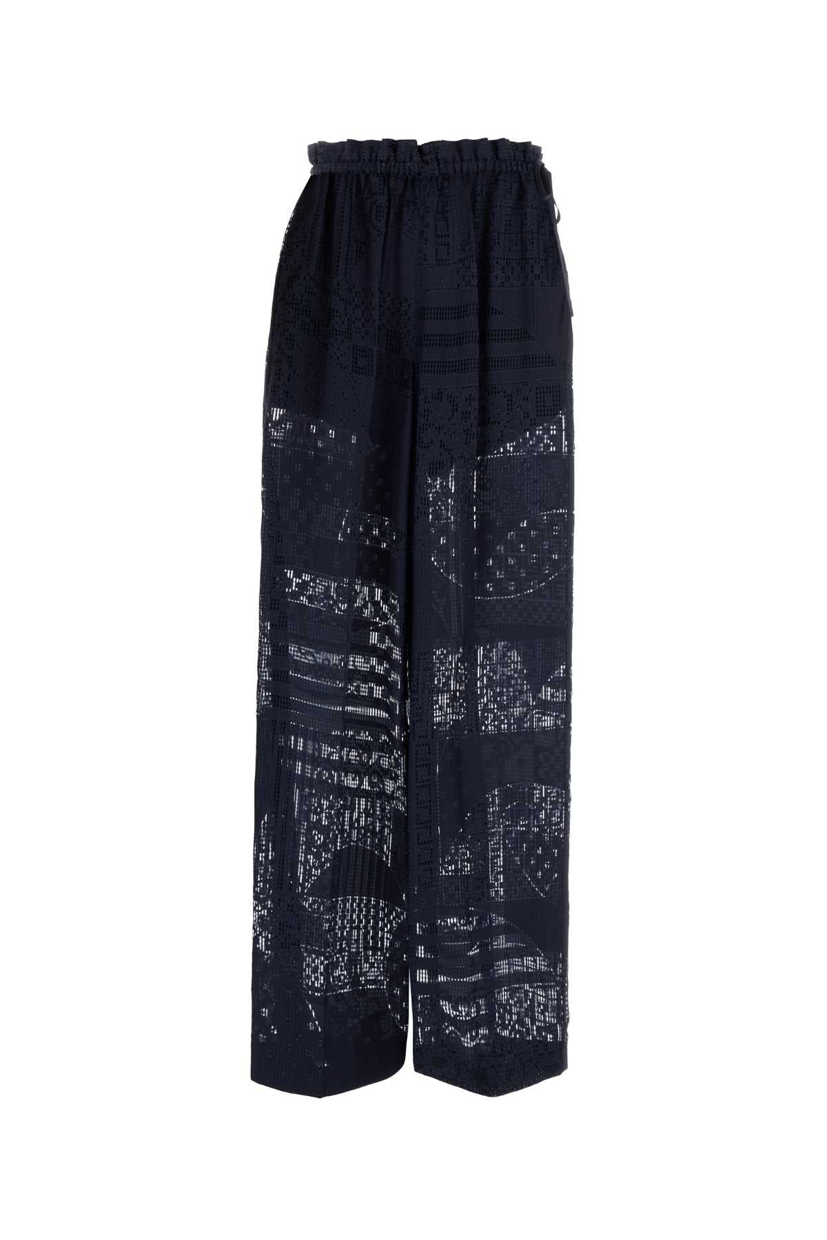 NAVY BLUE VISCOSE BLEND PANT Fendi BLUE 42