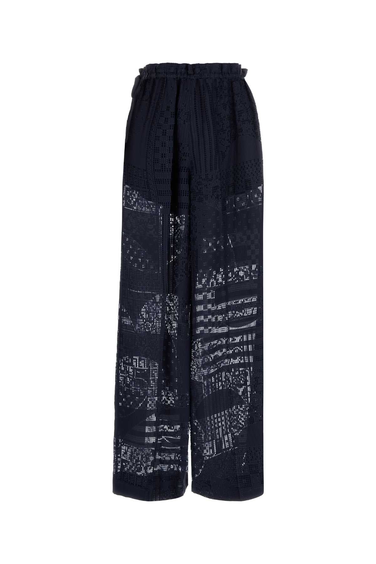 NAVY BLUE VISCOSE BLEND PANT Fendi
