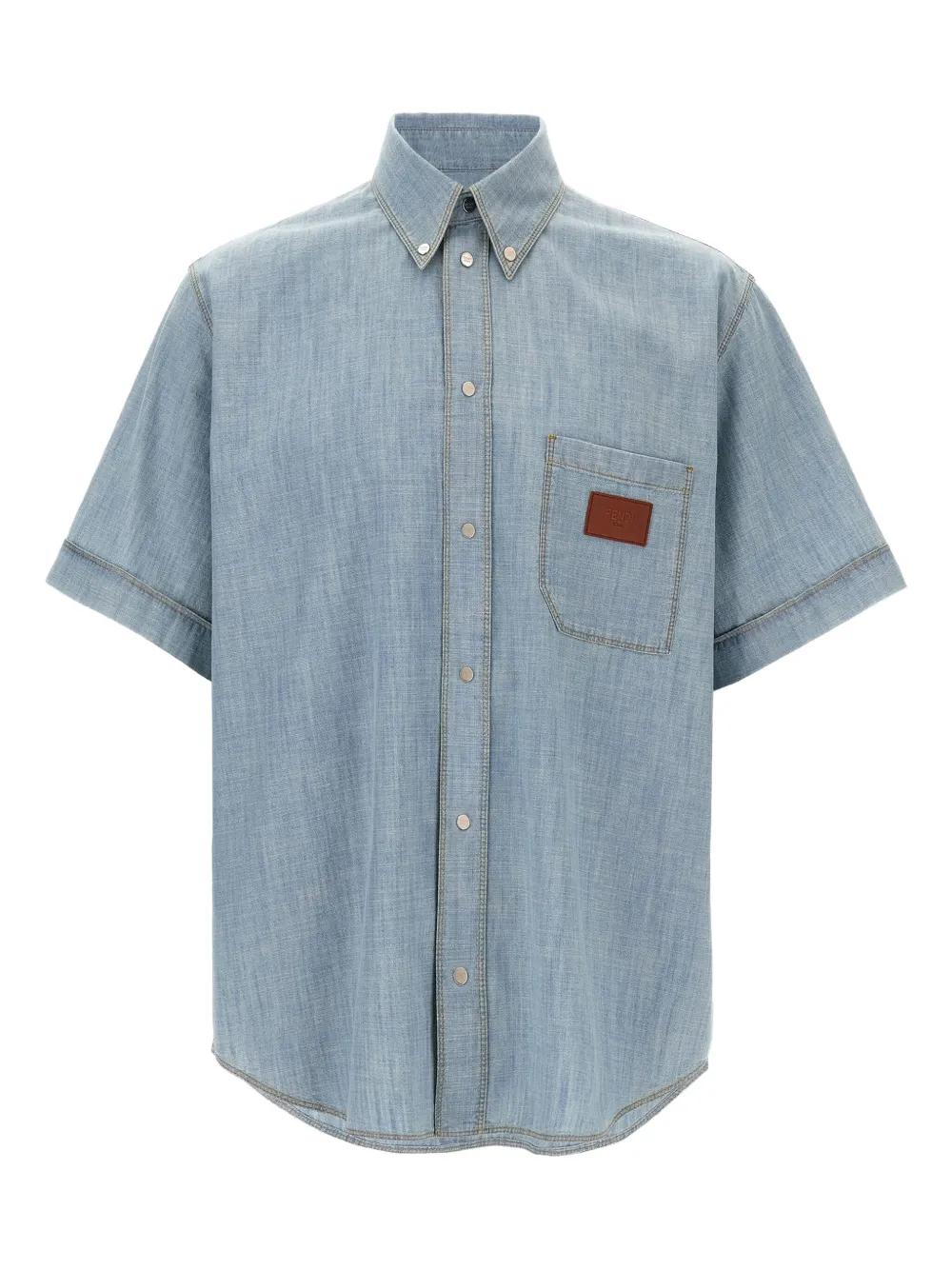 LIGHT BLUE CHAMBRAY SHIRT Fendi LIGHT BLUE S