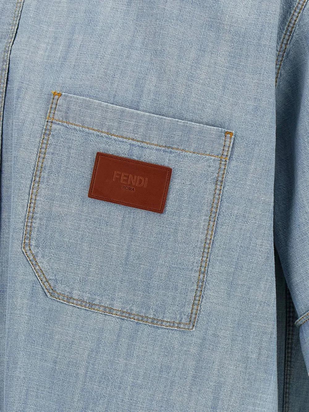LIGHT BLUE CHAMBRAY SHIRT Fendi