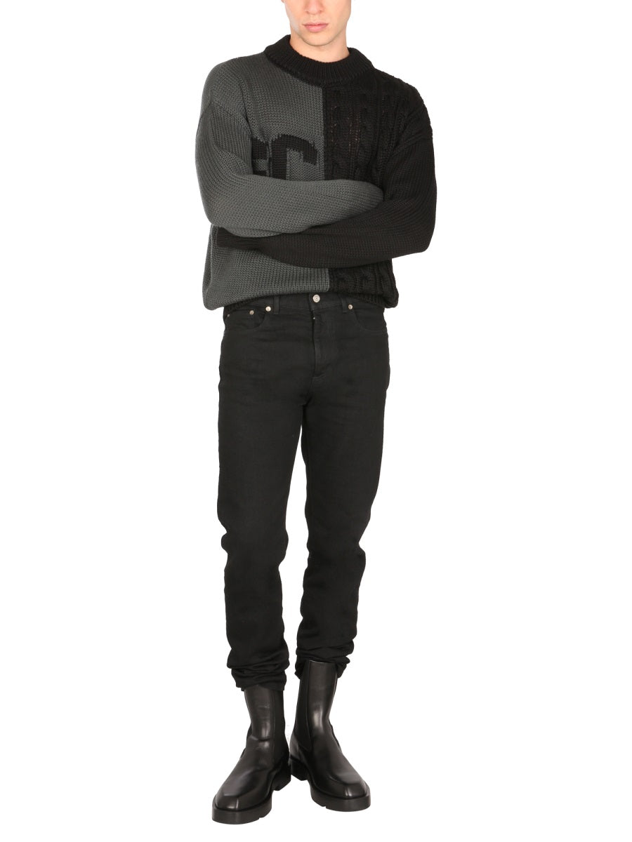 SWEATER WITH LOGO INLAY GCDS