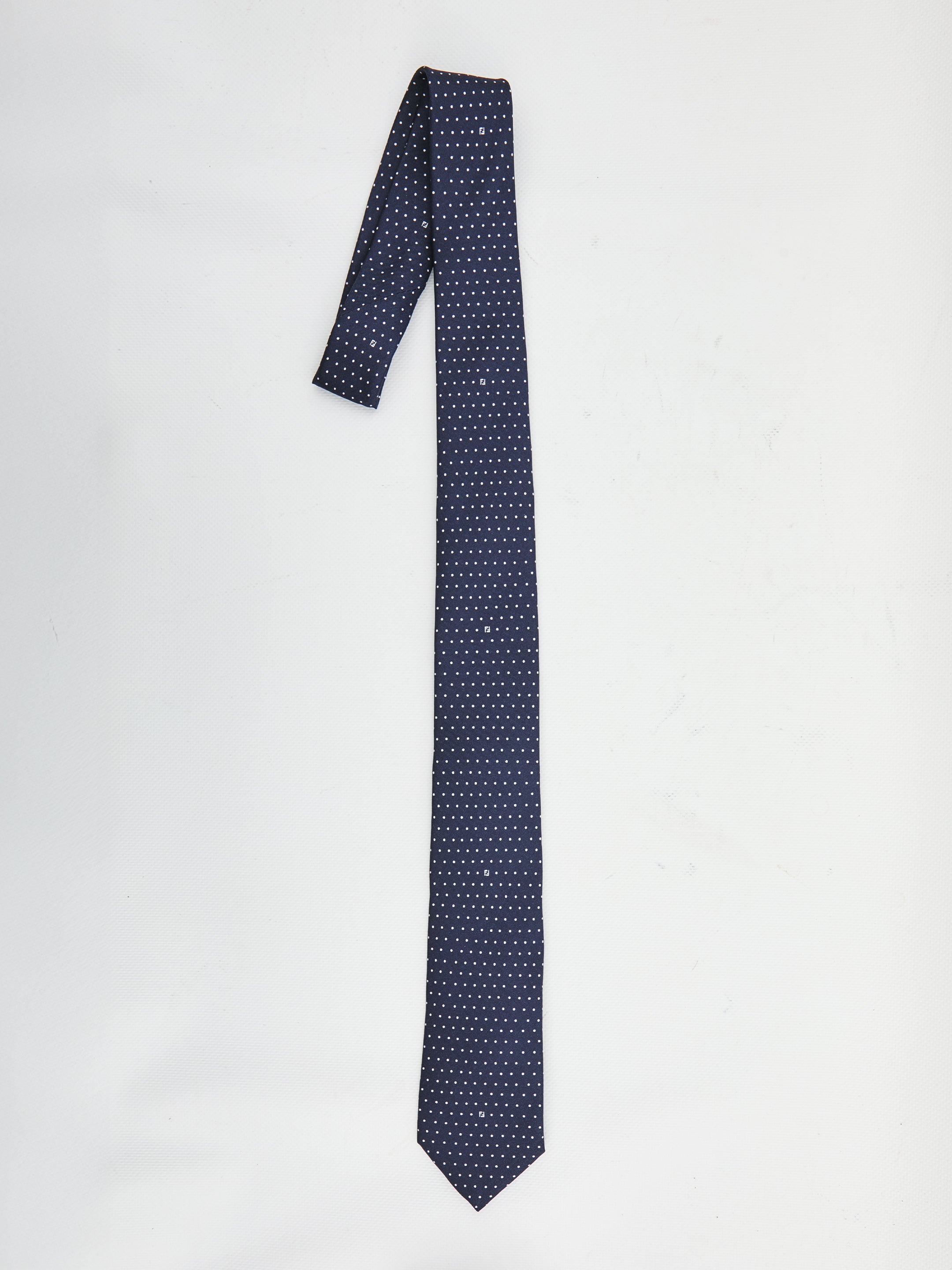 BLUE SILK TIE Fendi BLUE QT