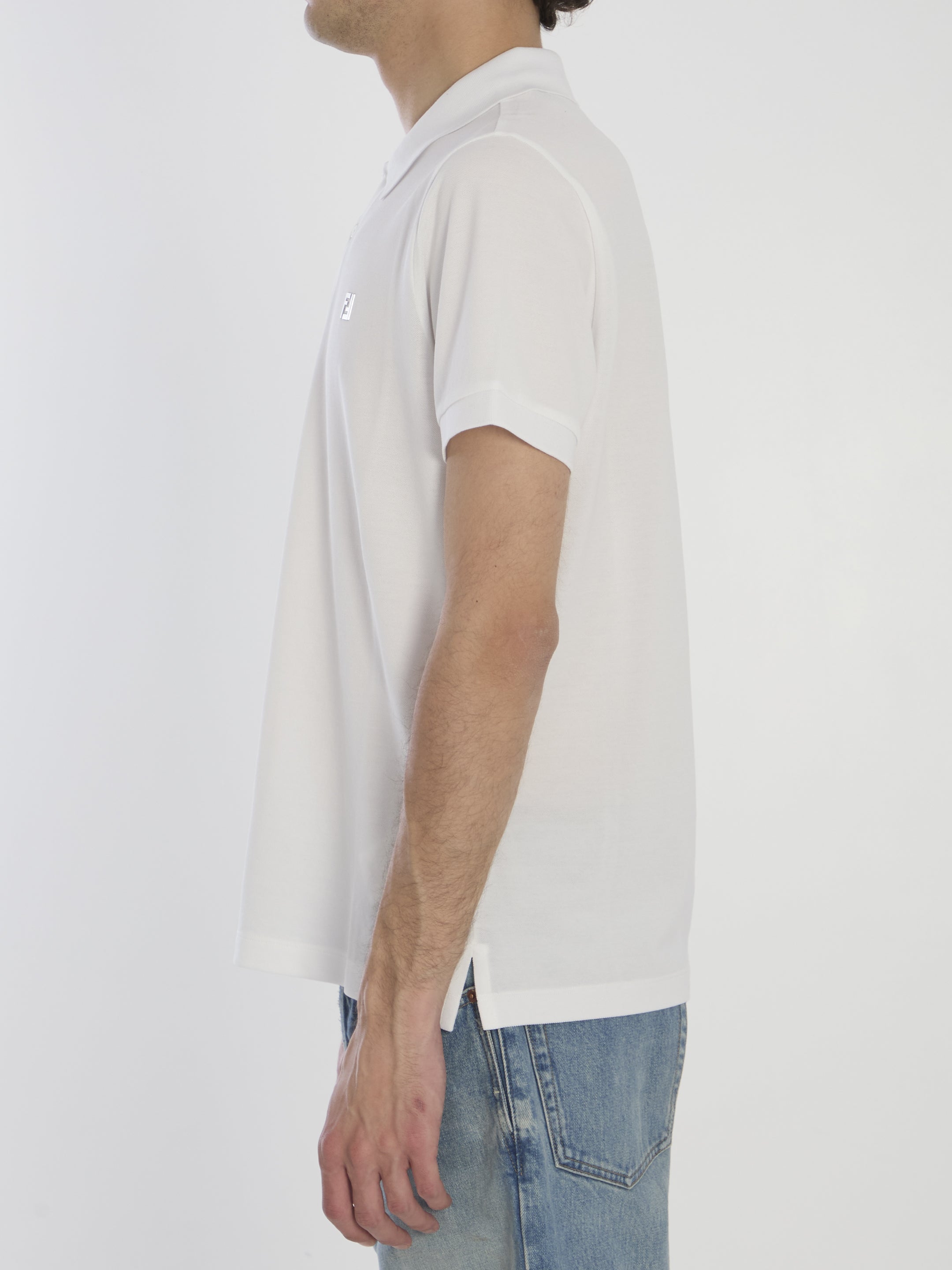 WHITE PIQUET POLO SHIRT Fendi