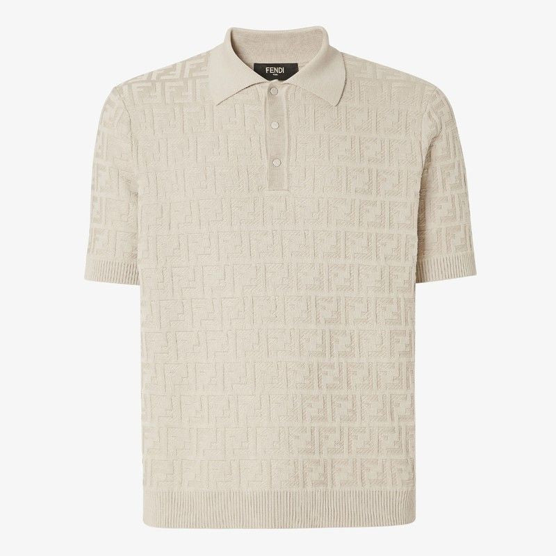 GREY COTTON POLO SHIRTS Fendi GREY 50