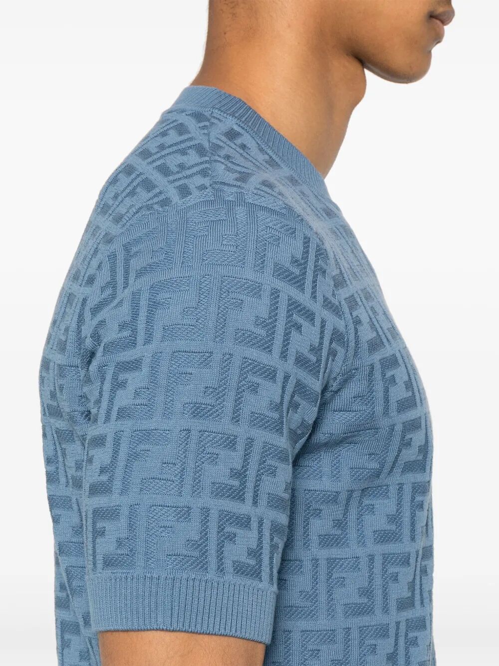 BLUE COTTON T-SHIRTS Fendi