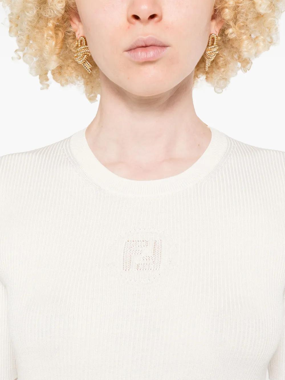 WHITE COTTON T-SHIRTS Fendi