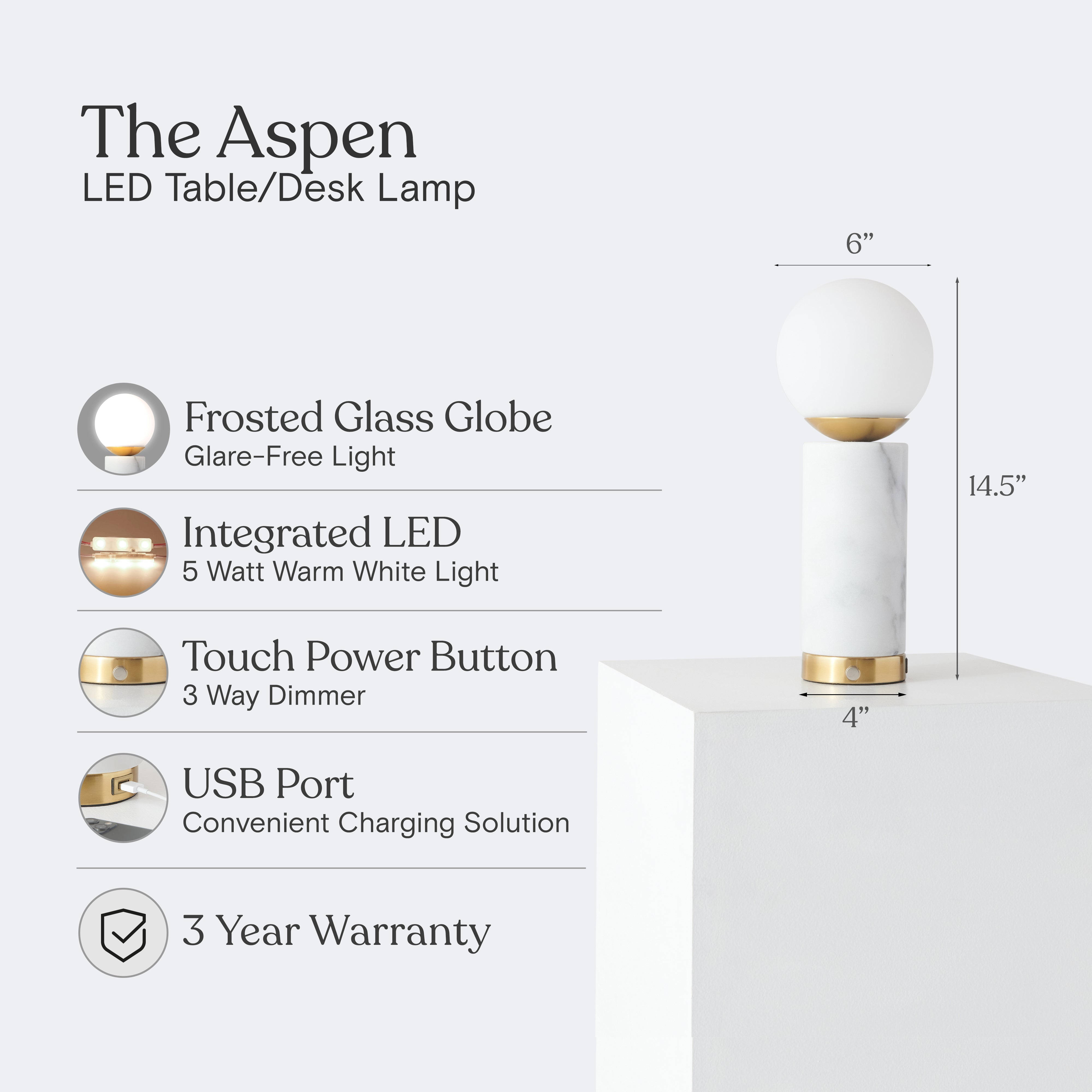 Aspen LED Table Lamp Bundle Brightech