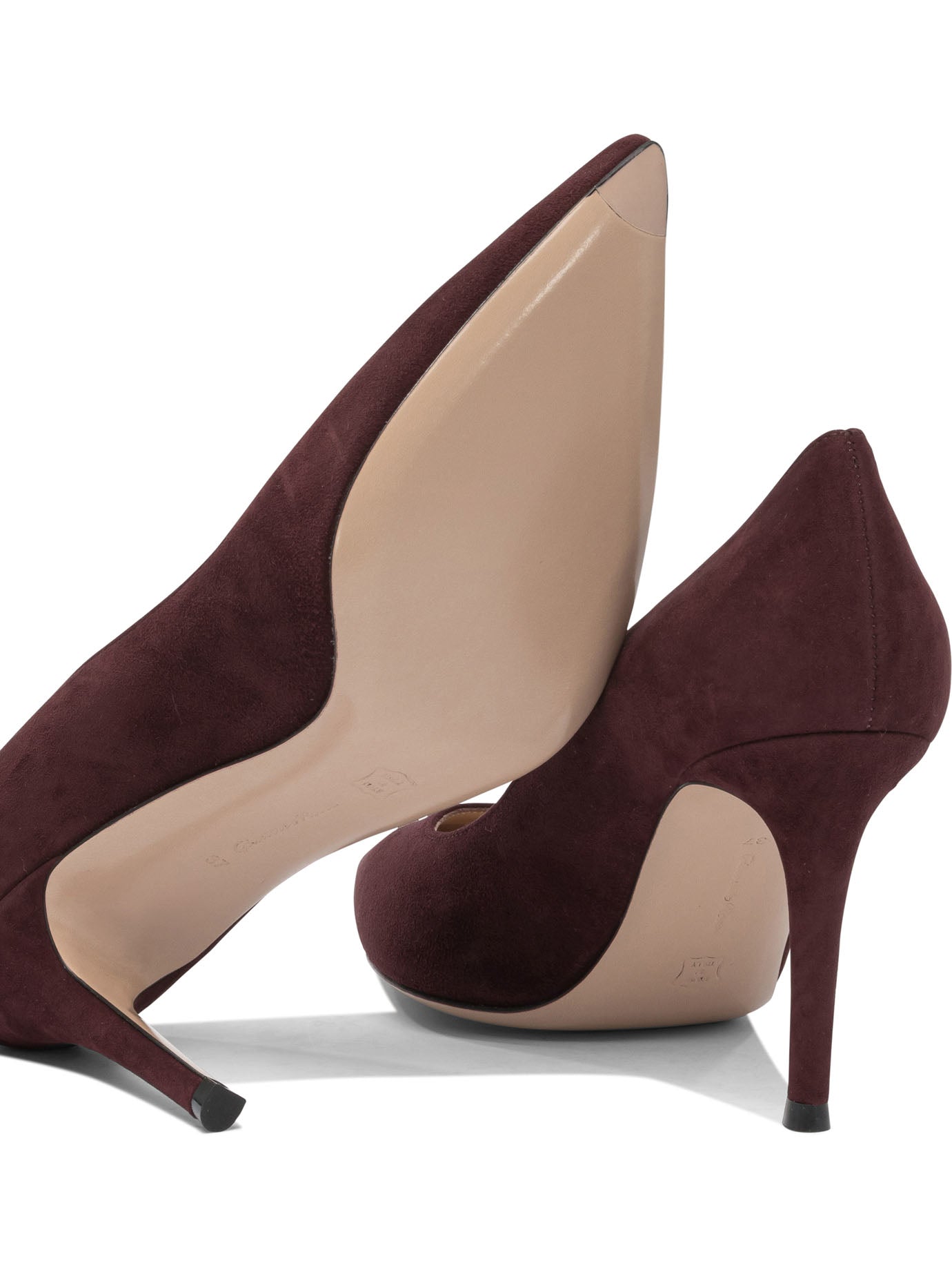 BROWN LEATHER HEELED SHOES Gianvito Rossi