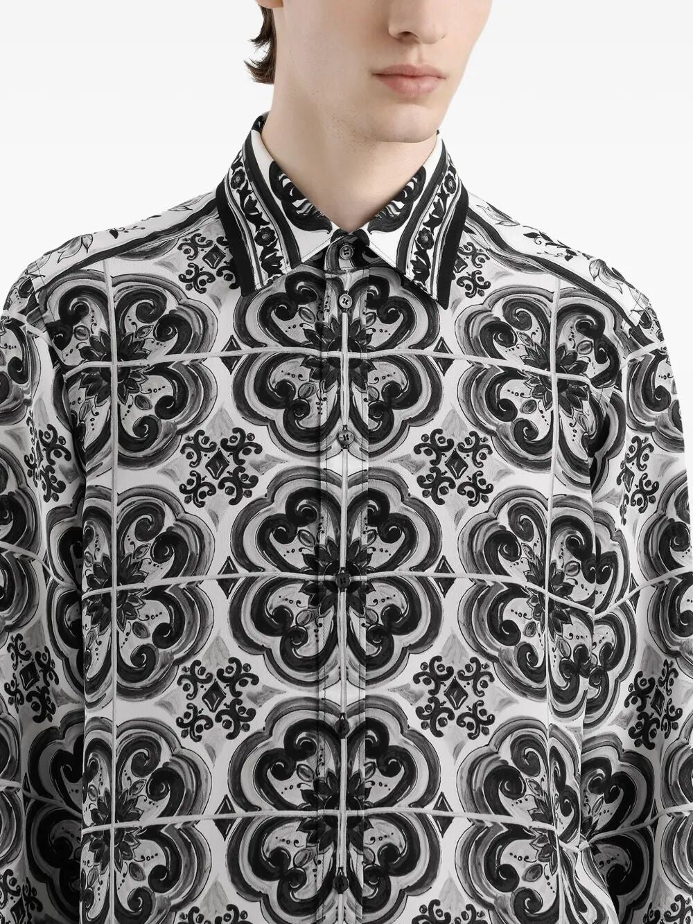 MAJOLICA-PRINT SILK SHIRT Dolce & Gabbana