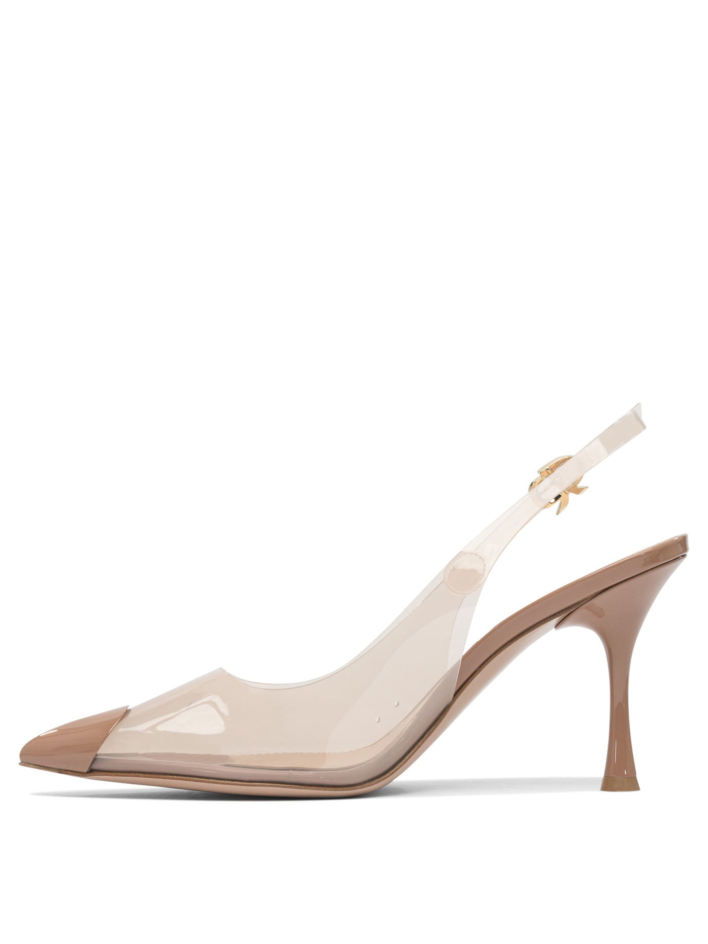 BEIGE LEATHER HEELED SHOES Gianvito Rossi