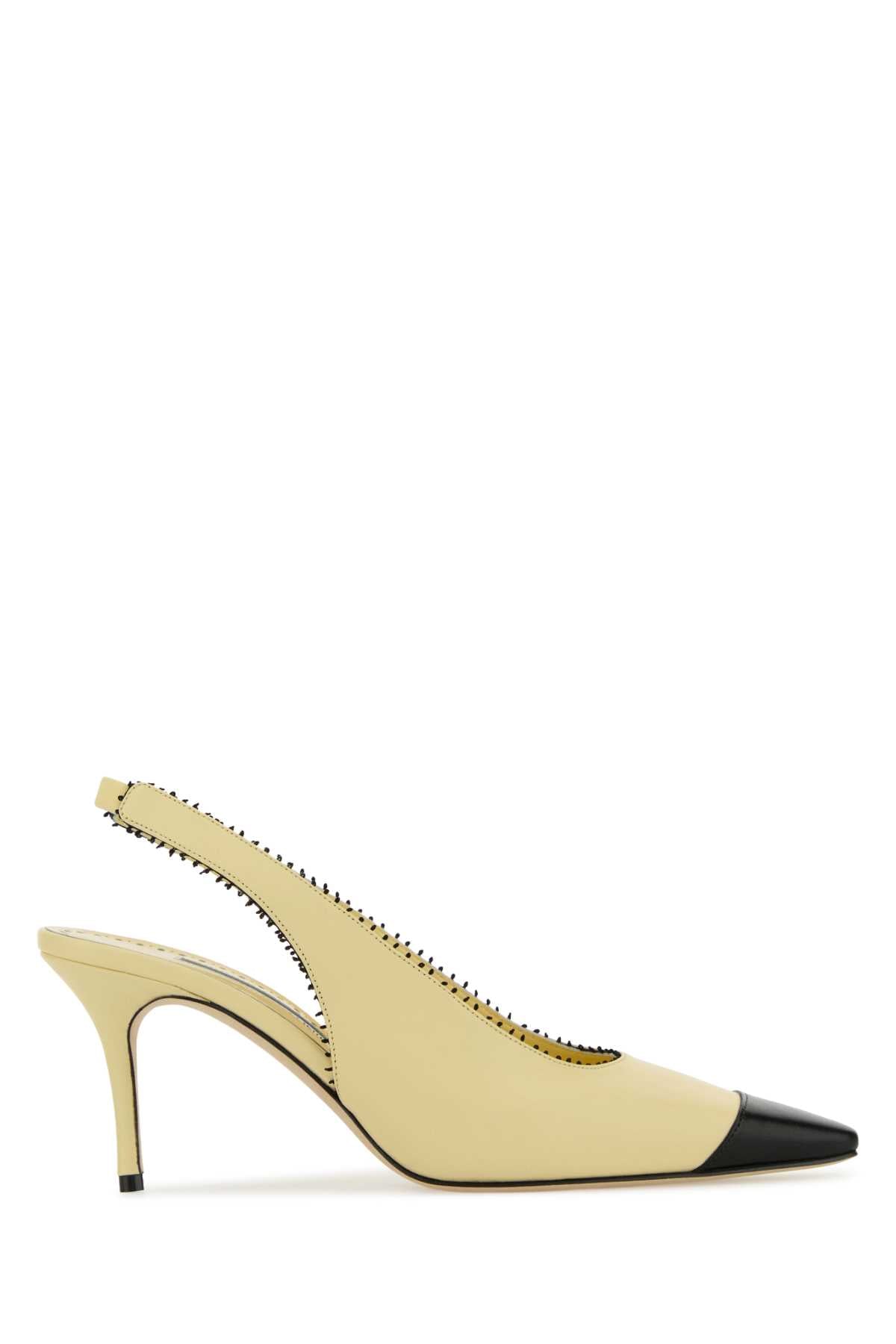 PASTEL YELLOW NAPPA LEATHER GAIUS PUMPS Manolo Blahnik YELLOW 36.5