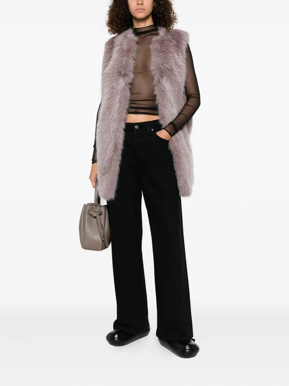 FAUX-FUR SLEEVELESS VEST Herno