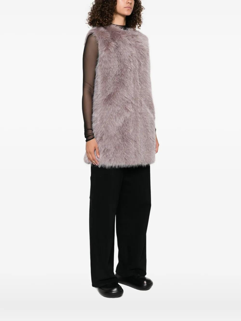 FAUX-FUR SLEEVELESS VEST Herno