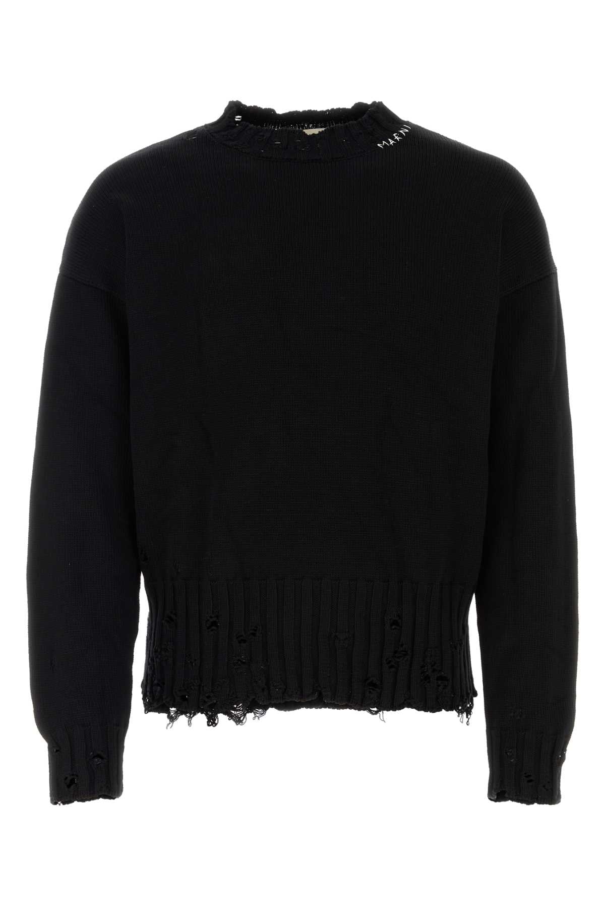 BLACK COTTON SWEATER Marni BLACK 46