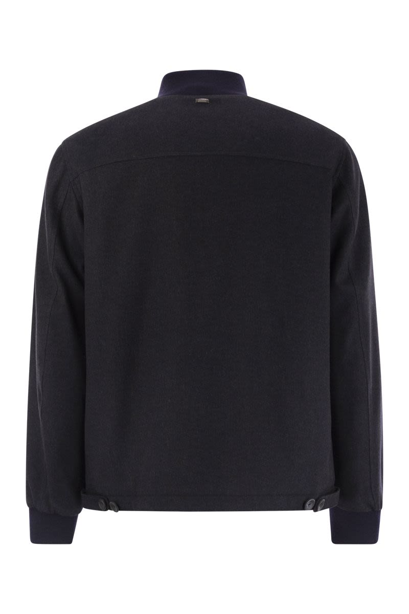 SILK AND CASHMERE BOMBER JACKET Herno