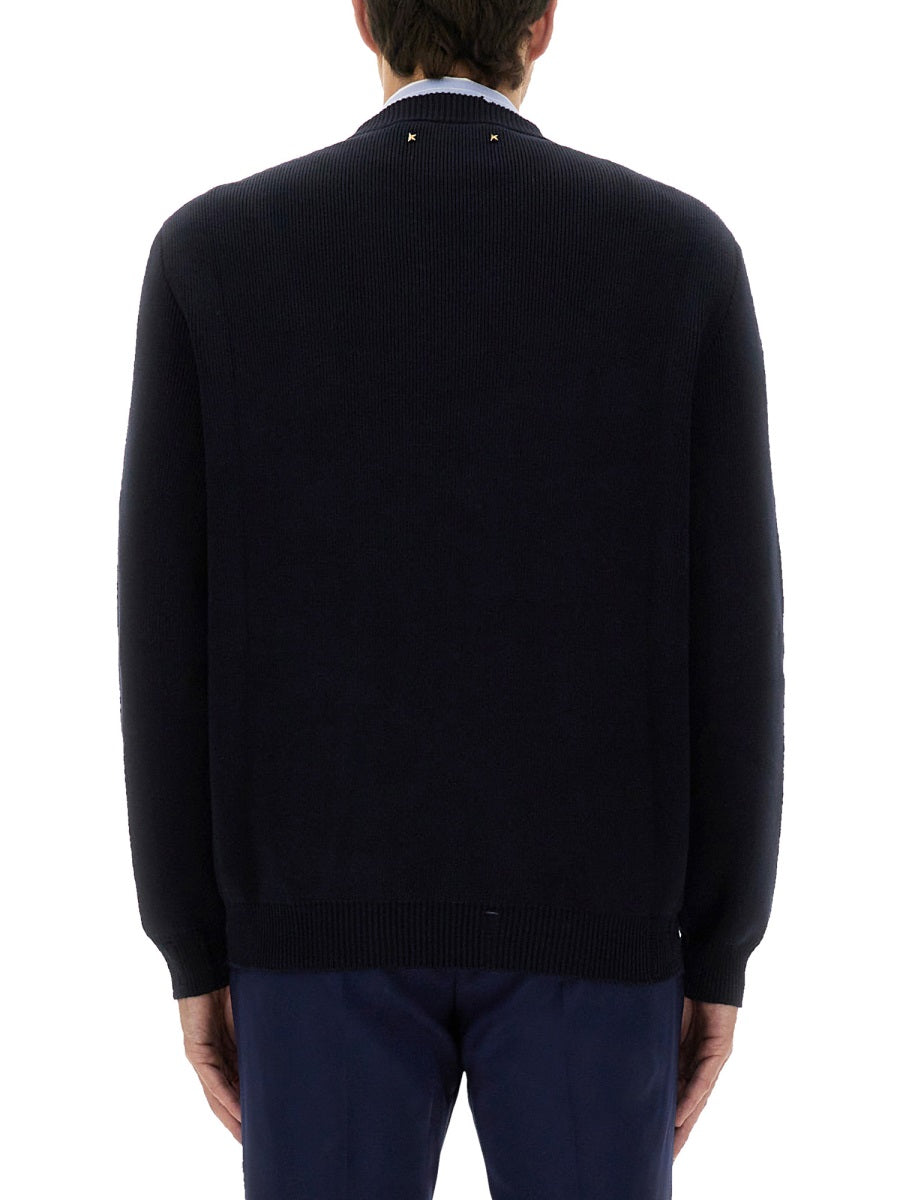 BLUE COTTON SWEATERS Golden Goose