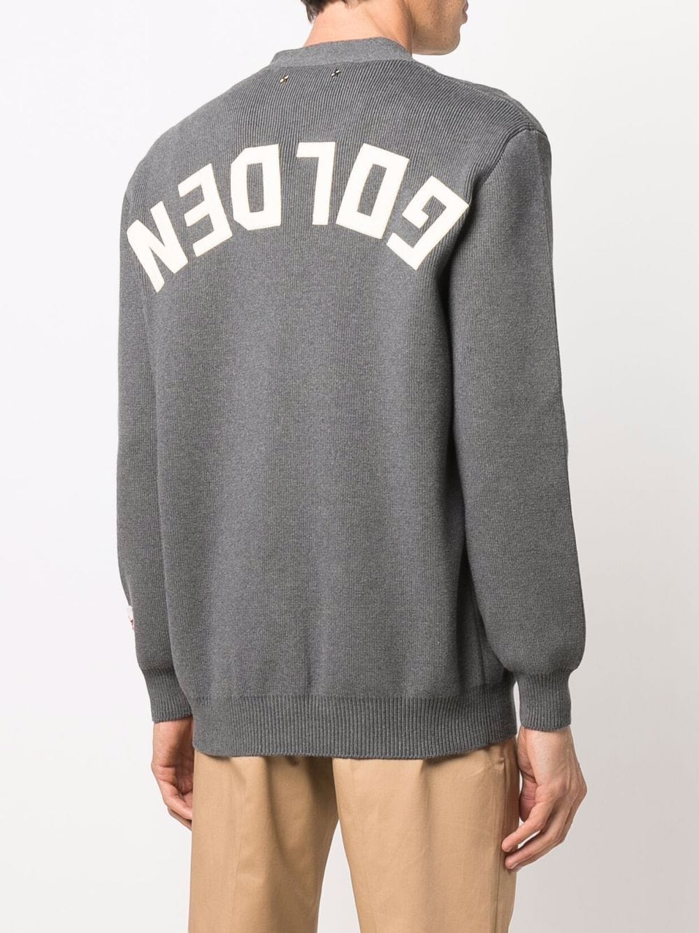 CARDIGAN REVERS LOGO Golden Goose