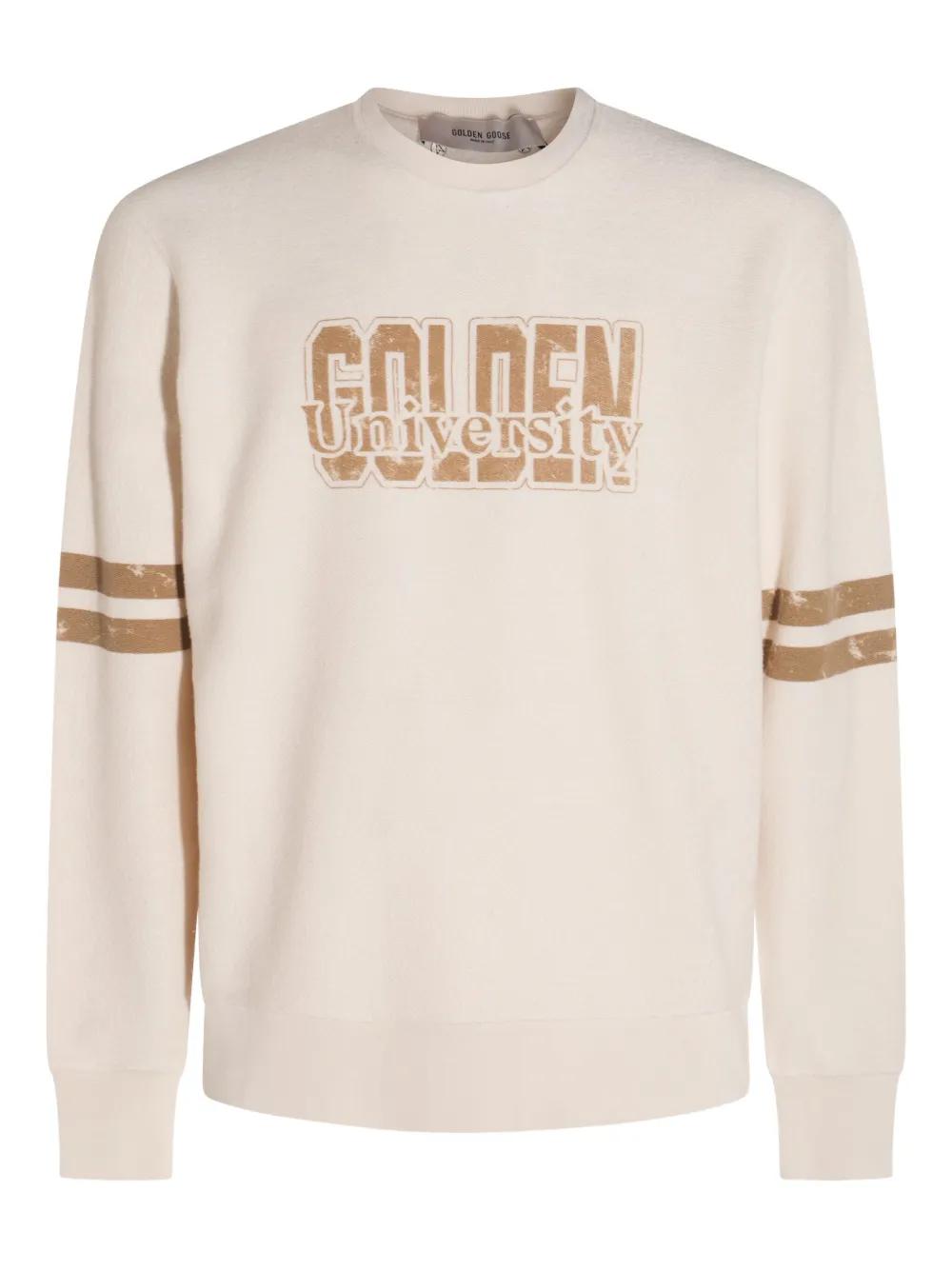 LOGO COTTON SWEATSHIRT Golden Goose WHITE S