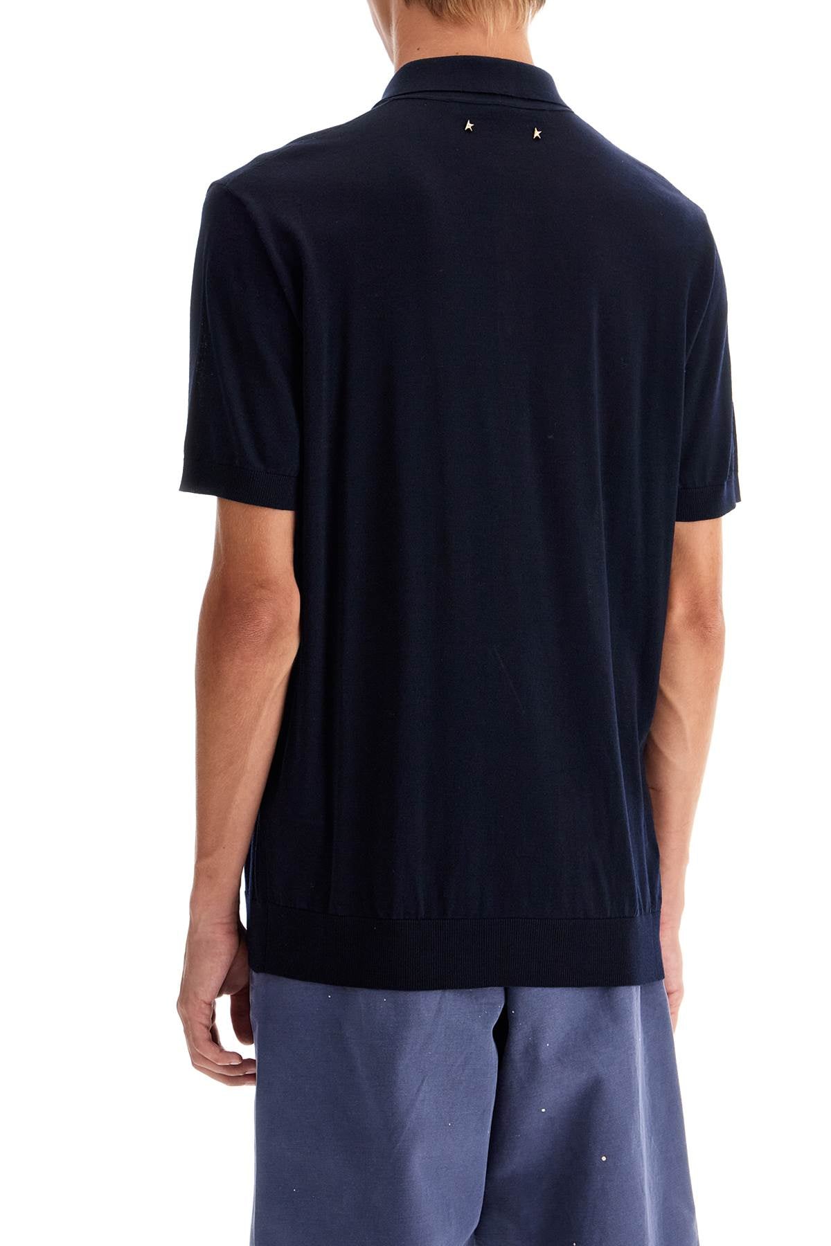 GIOTTO KNITTED VIRGIN WOOL POLO SHIRT Golden Goose