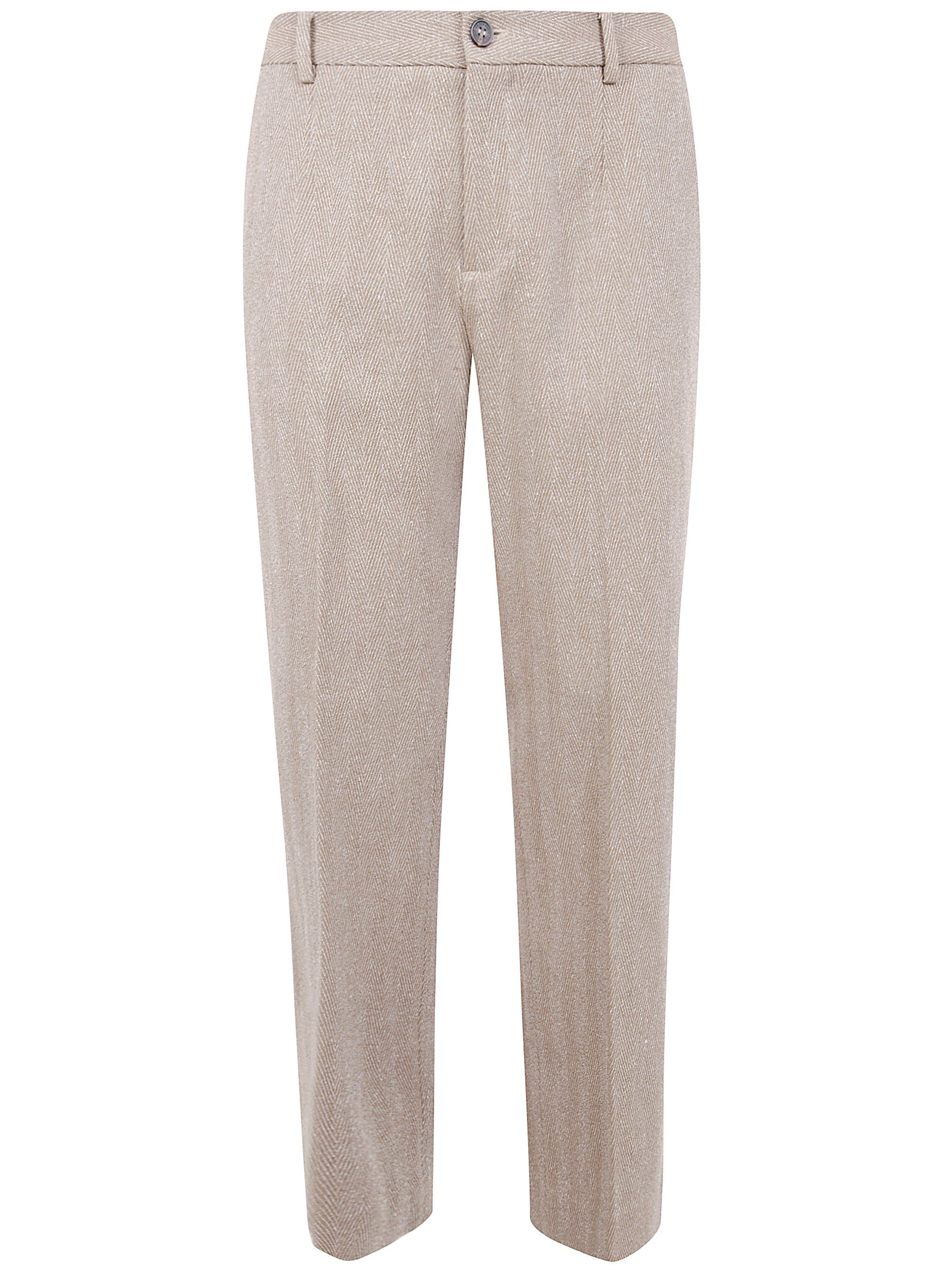 "JOURNEY" MAN`S RELAX STRAIGHT PANT TAILORING CHEVRONNE Golden Goose BROWN 52