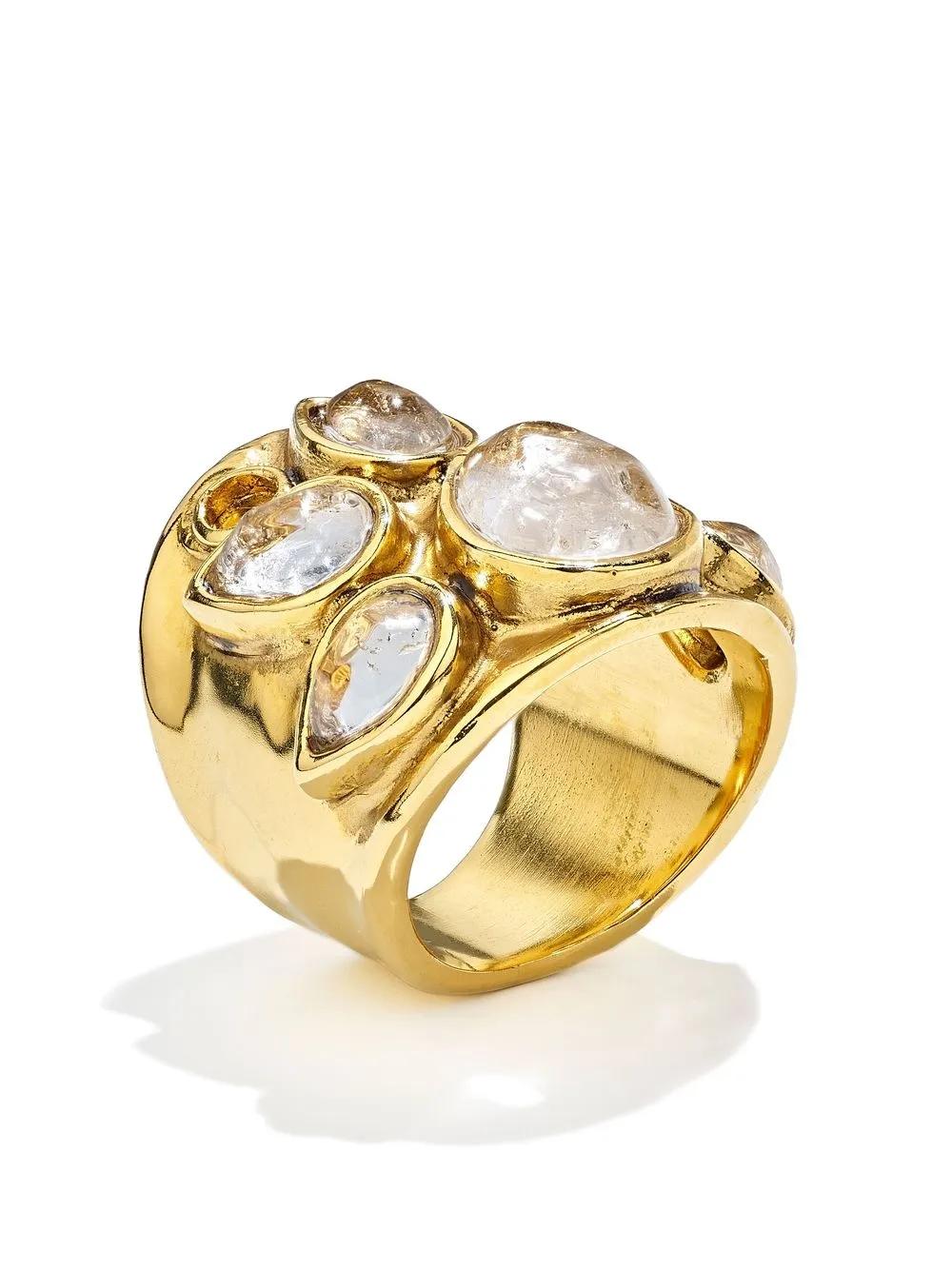 ANILLO CRISTAL ROCA DORADO GOOSSENS DORADO 55