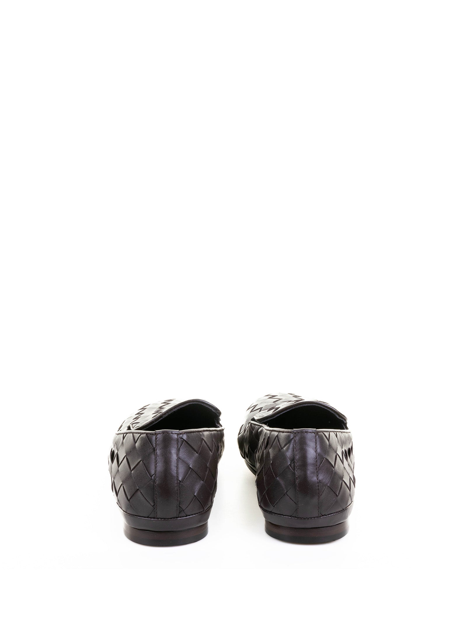 MOCCASIN SLIP ON IN WOVEN NAPPA DARK BROWN HENDERSON