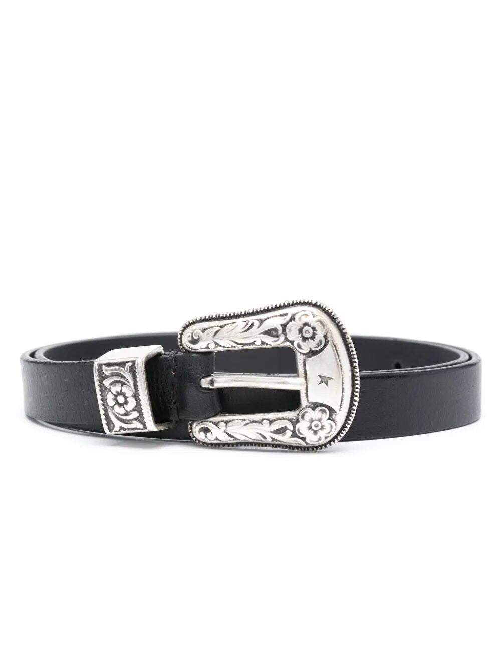 BELT WITH ENGRAVED BUCKLE Golden Goose BLACK 85