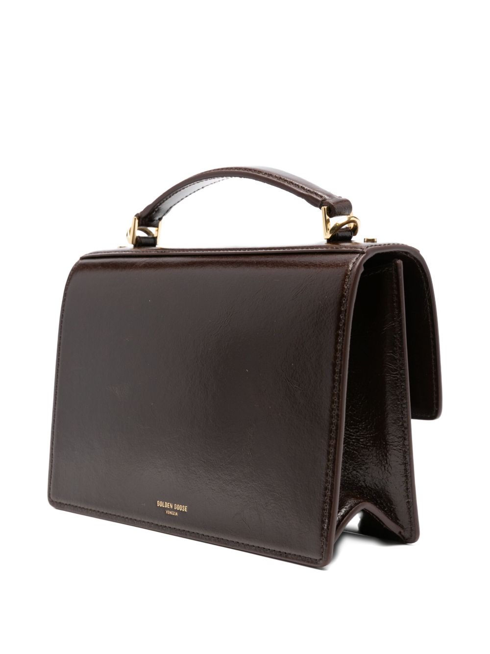 DARK BROWN LEATHER HANDBAGS Golden Goose