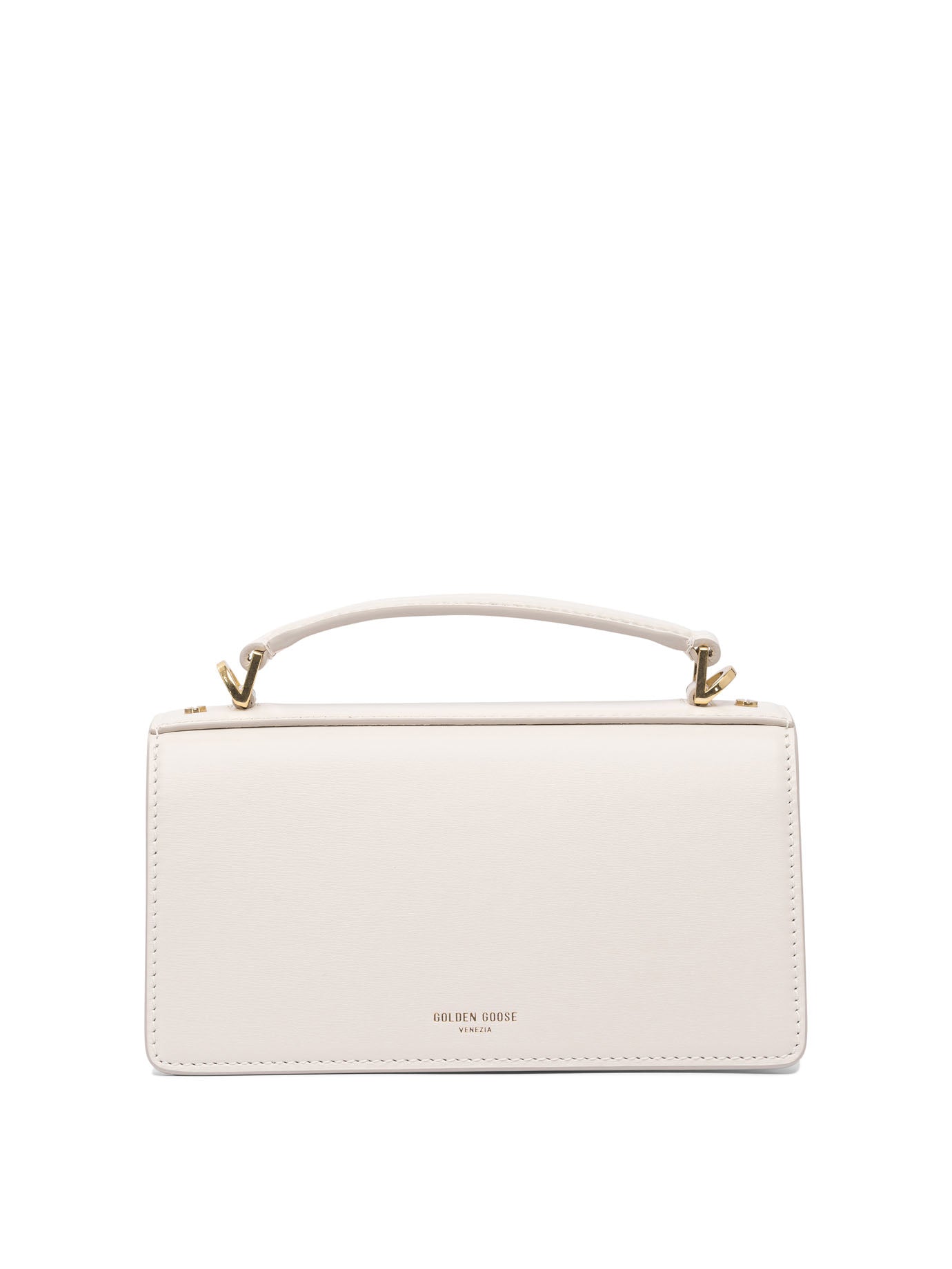 WHITE COW LEATHER HANDBAG Golden Goose