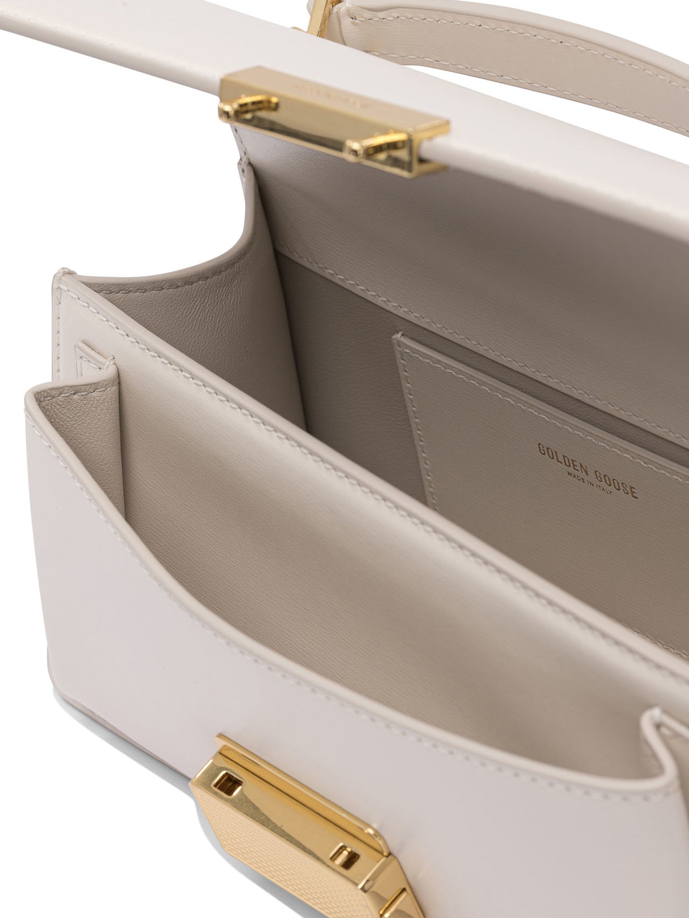 WHITE COW LEATHER HANDBAG Golden Goose