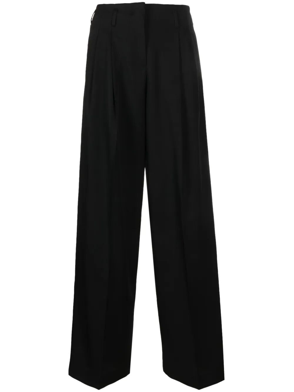 "GOLDEN W`S" PANT WIDE LEG LIGHT DRY WOOL GABARDINE Golden Goose BLACK 38